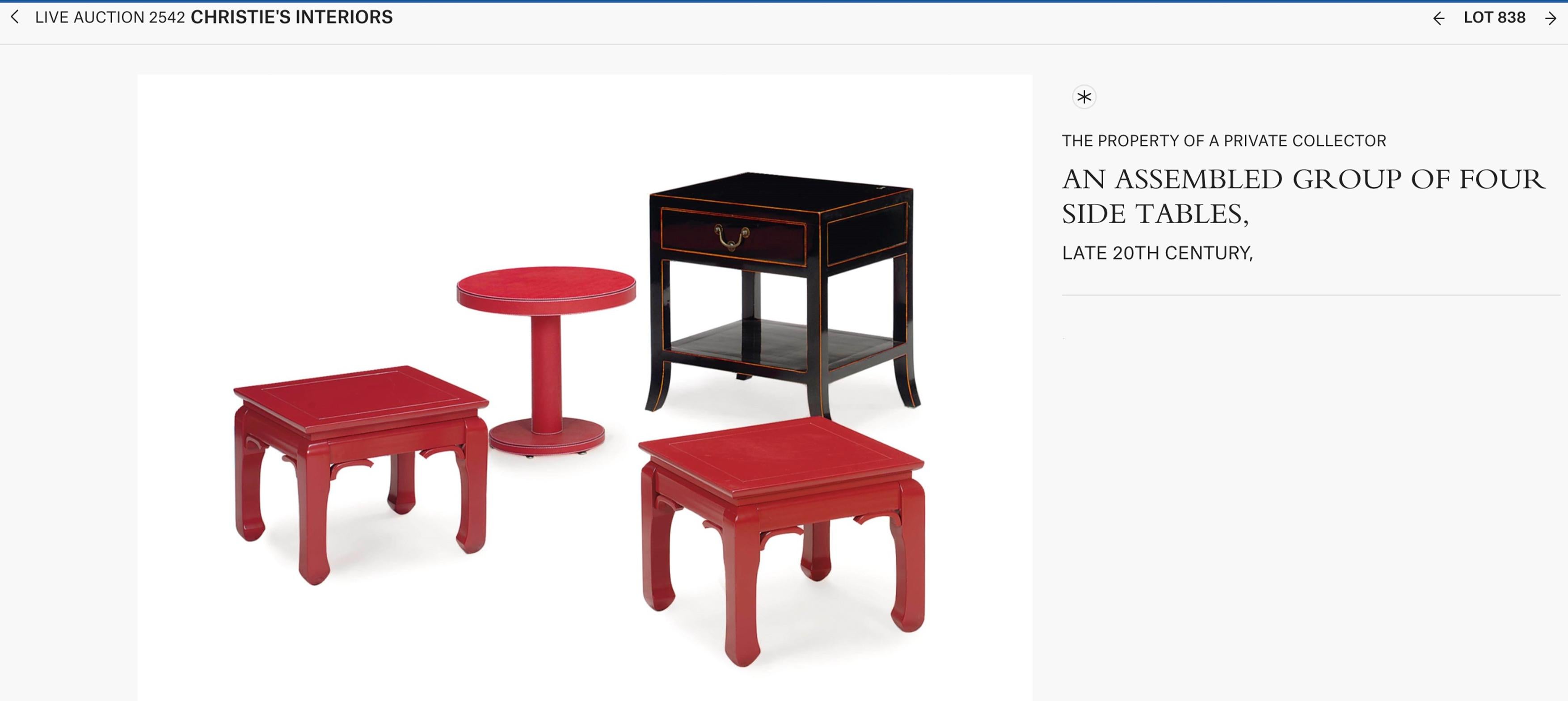 A Pair Chippendale Antique Export Chinese Low Sofa Tables Sold By Christie's For Sale 1