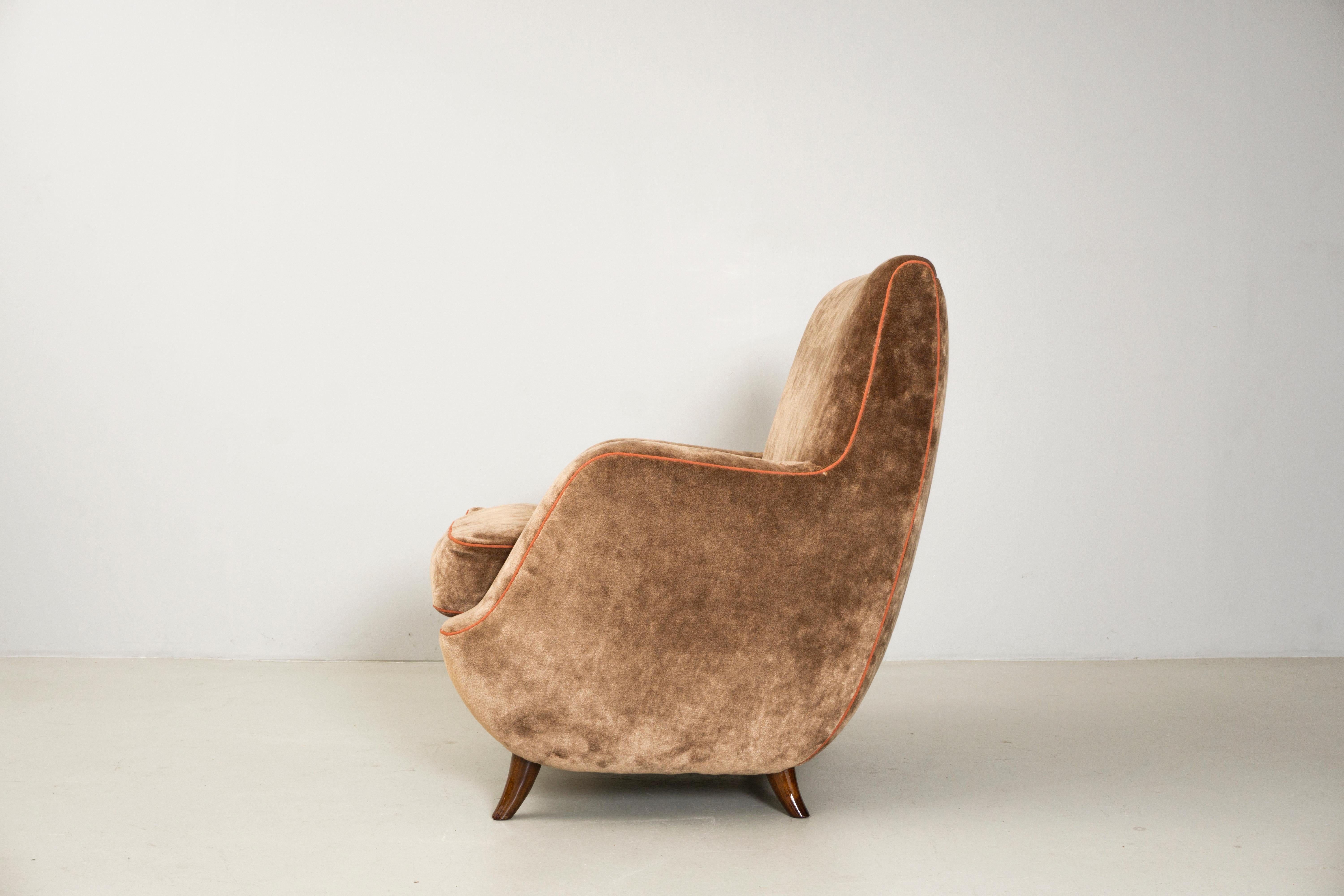 Ein Paar De Carli-Sessel, seltenes Design aus den 1940er Jahren (Deutsch) im Angebot