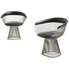 Pair of Dinning Chairs by Knoll, Warren Platner