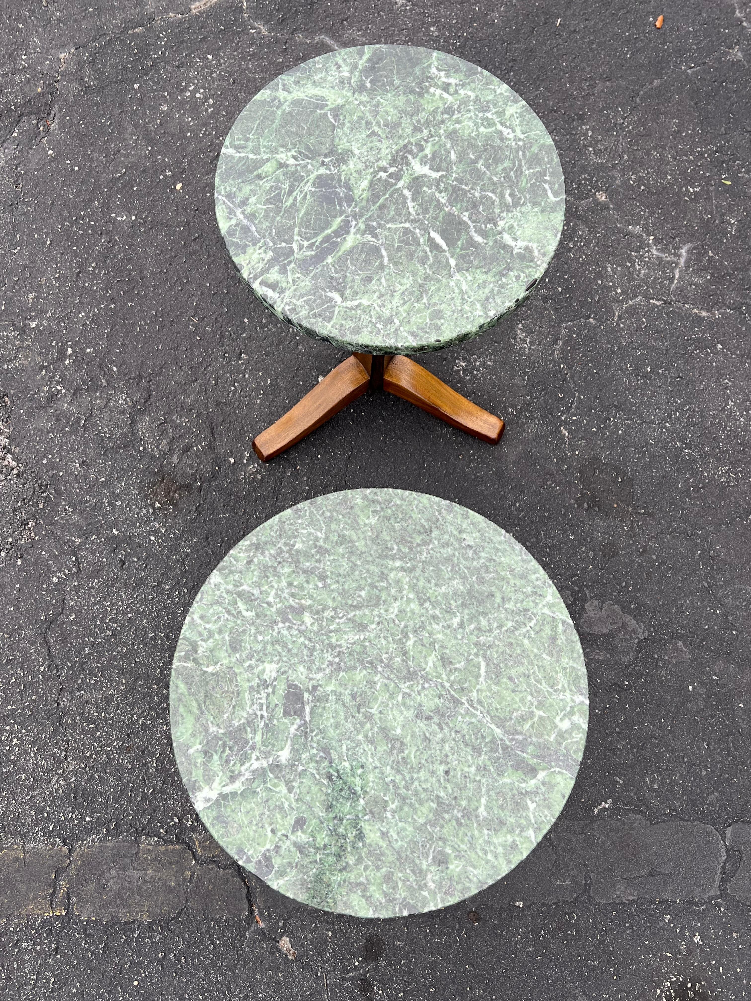 A Pair Dunbar Gueridons With Green Marble Tops For Sale 3
