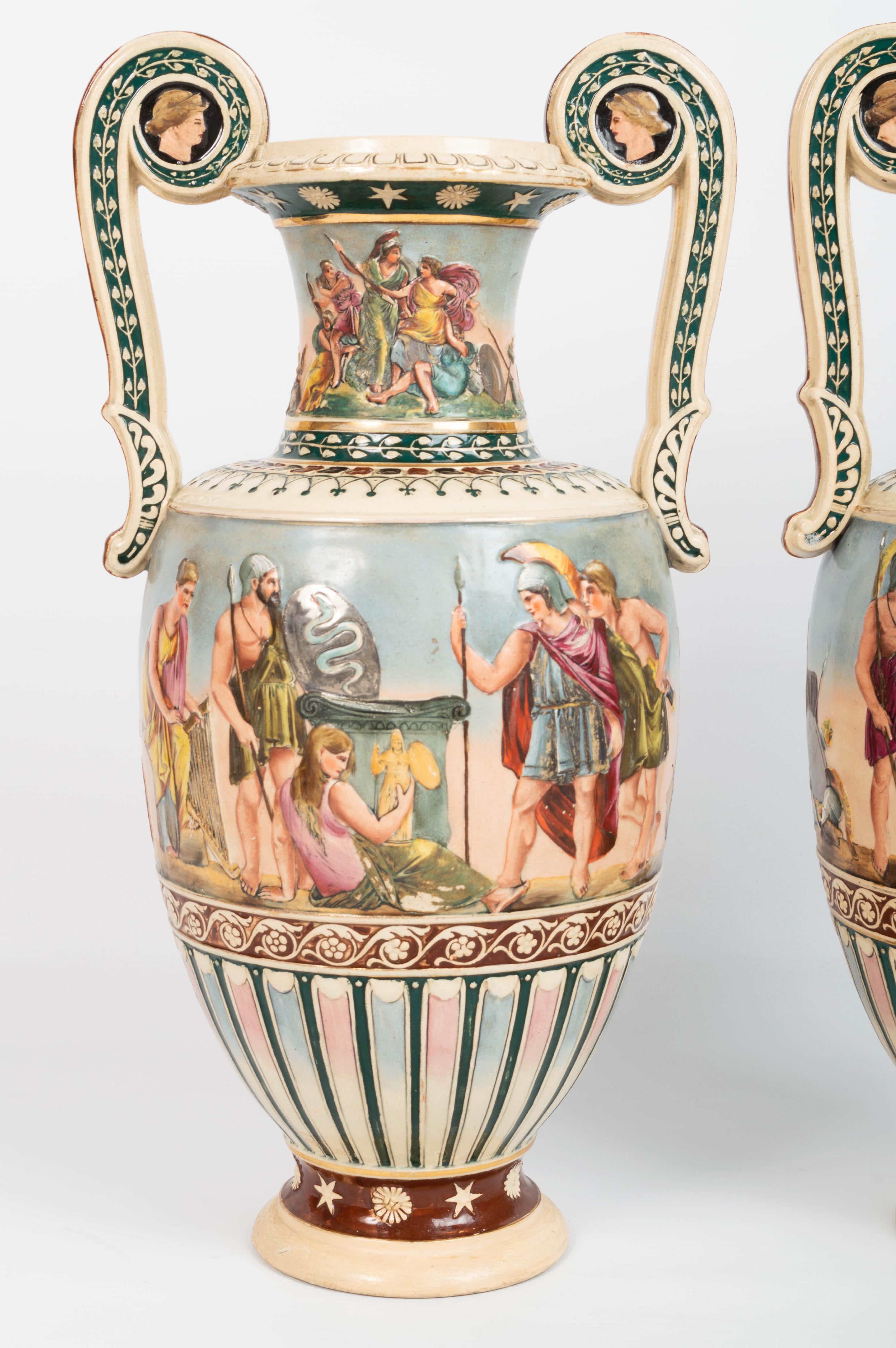 Pair English 19th Century Greek Revival Vases C.1830 For Sale 6
