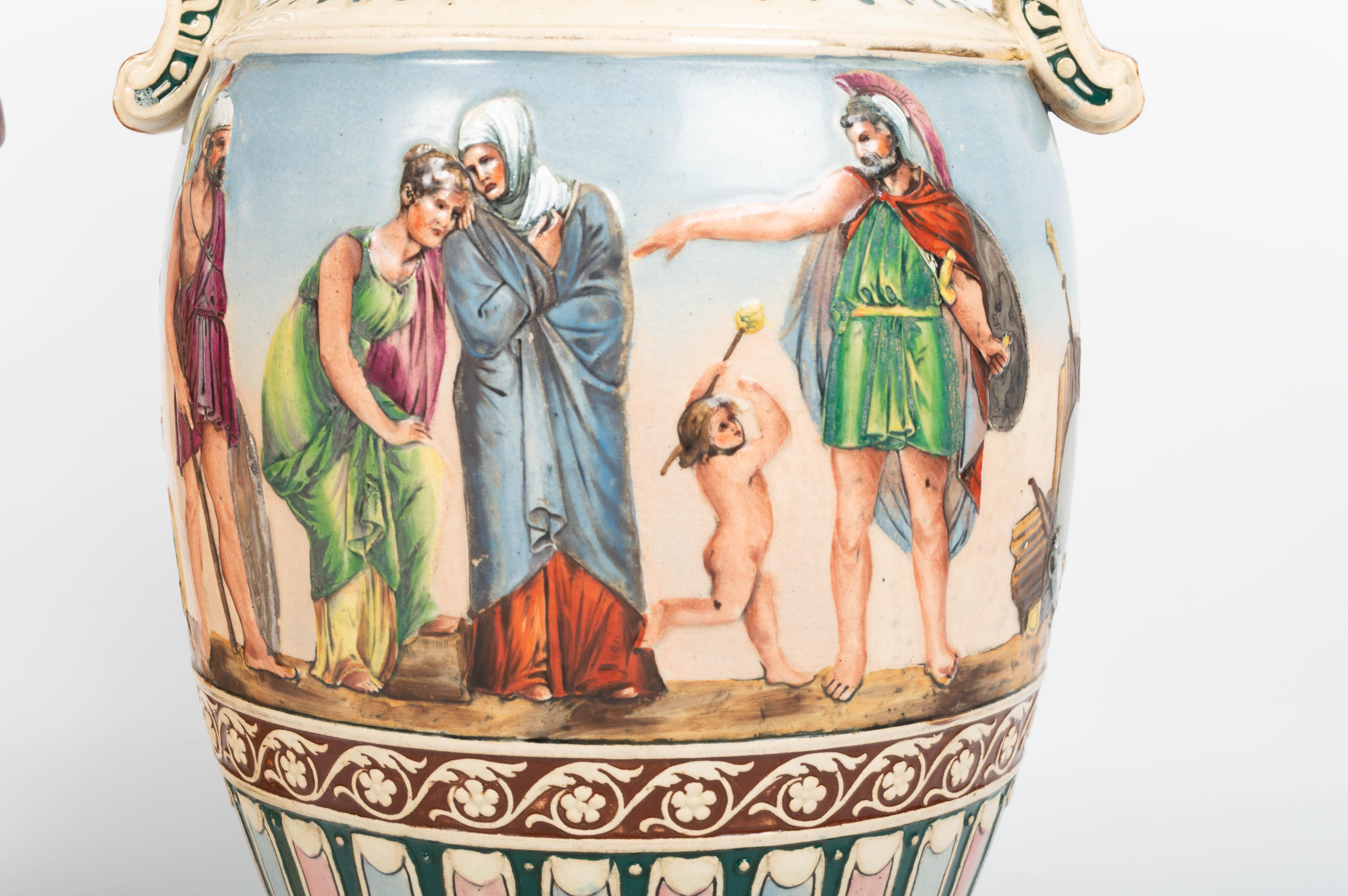 Pair English 19th Century Greek Revival Vases C.1830 For Sale 1