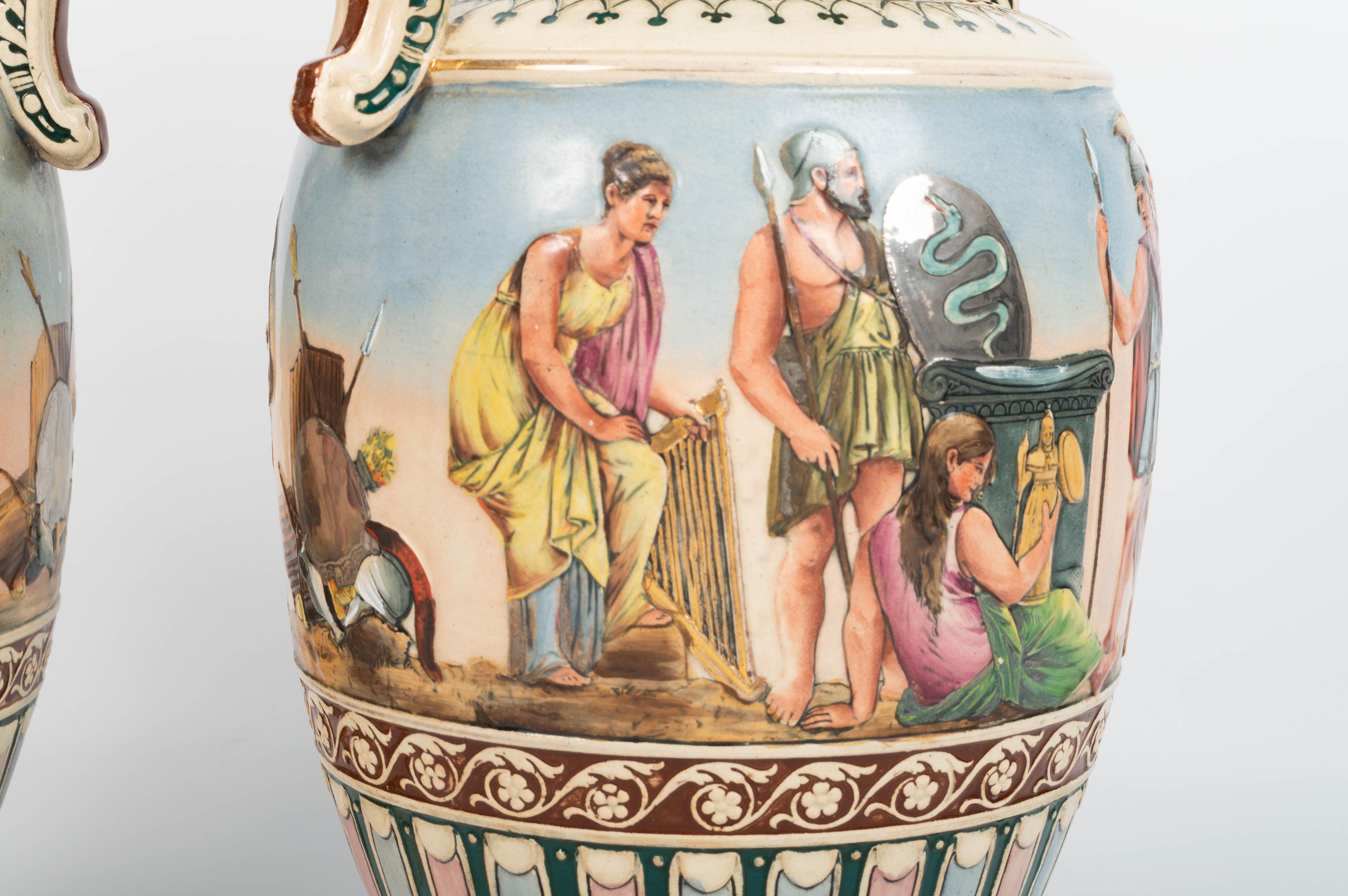 Pair English 19th Century Greek Revival Vases C.1830 For Sale 4
