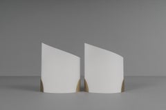 Pair Exceptional Wall Lights in Brass and Opal Glass by J.T. Kalmar, 1970s