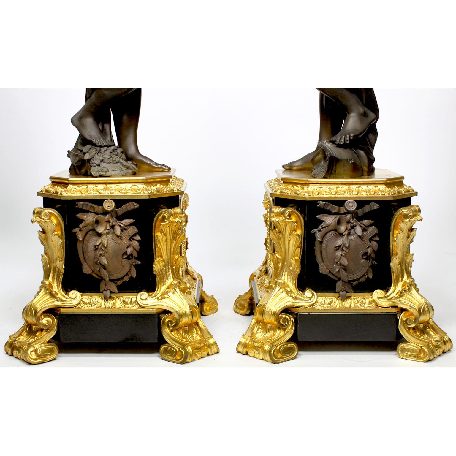 Pair French 19th Century Neoclassical Style Figural Candelabra by Henri Picard 12