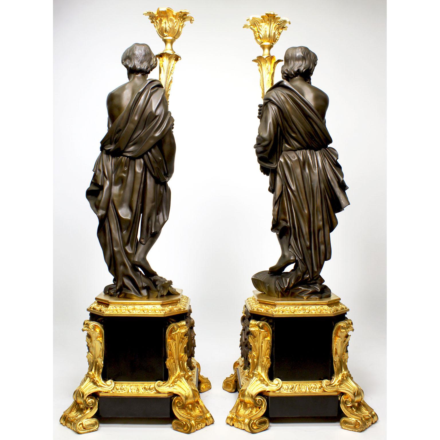Pair French 19th Century Neoclassical Style Figural Candelabra by Henri Picard 1