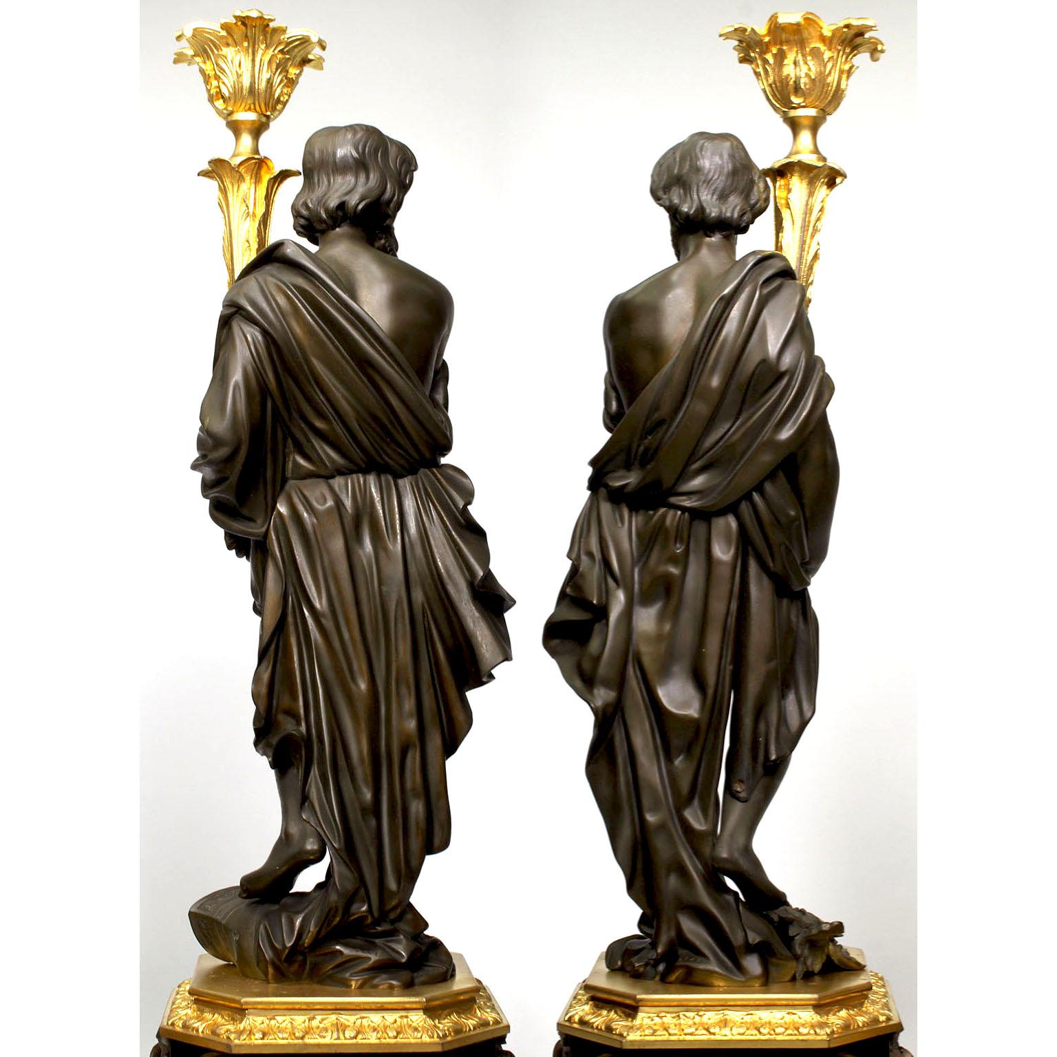 Pair French 19th Century Neoclassical Style Figural Candelabra by Henri Picard 2