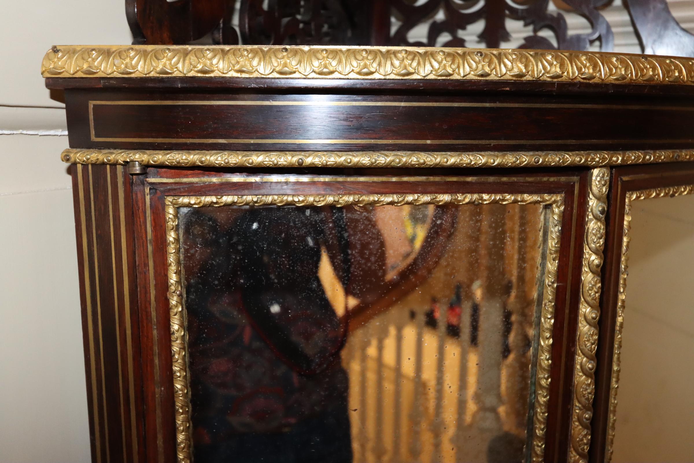 19th Century A Pair French Corner Display Cabinets circa 1860, Faux Rosewood For Sale