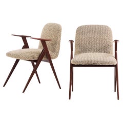 A Pair Italian Armchairs attributed to Luigi Vetti, C. 1960.