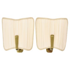 Pair Italian Midcentury Brass Butterfly Sconces from the 1950s
