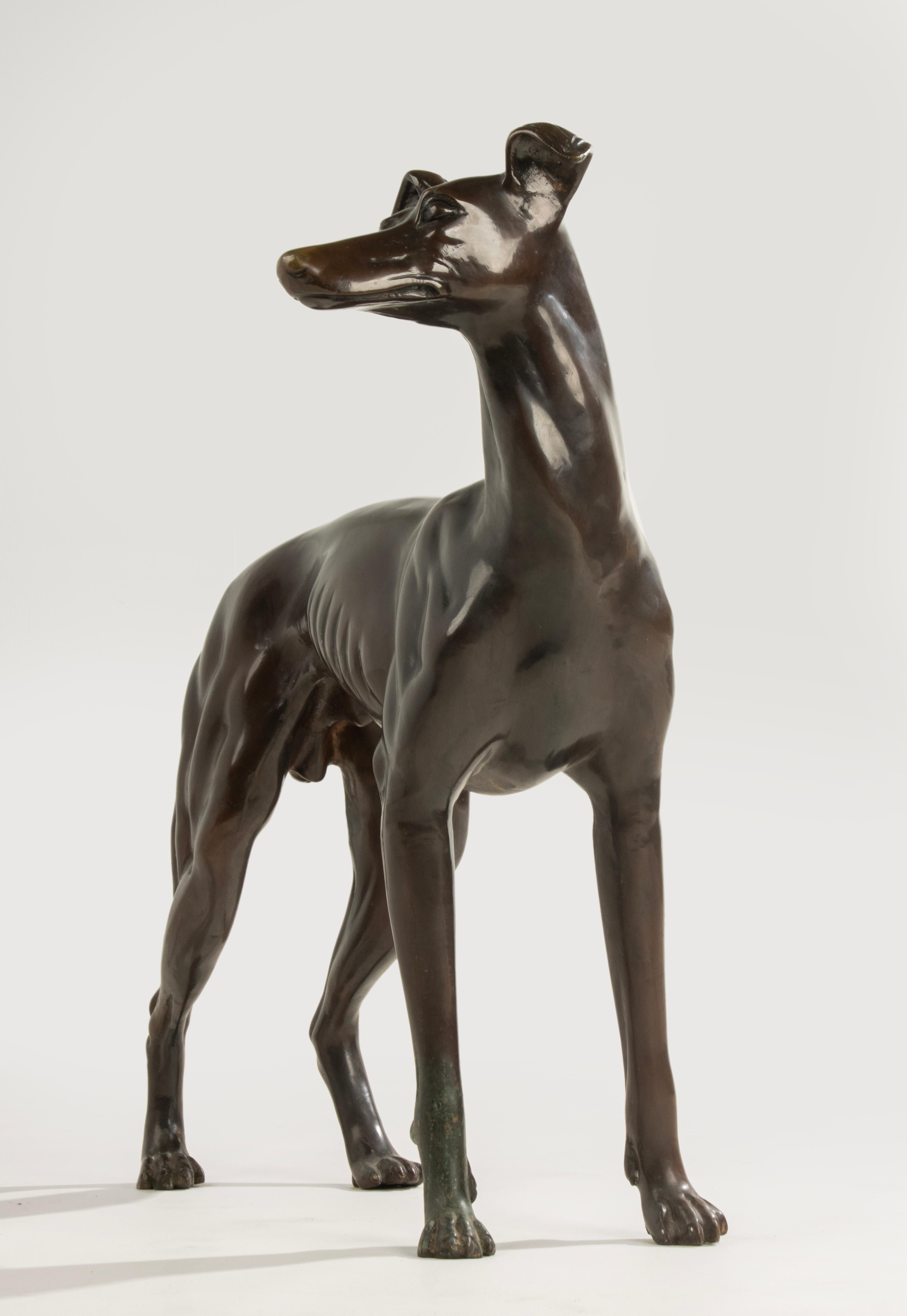 A Pair Life-Size Bronze Dog Statues - Nishan Toor 5