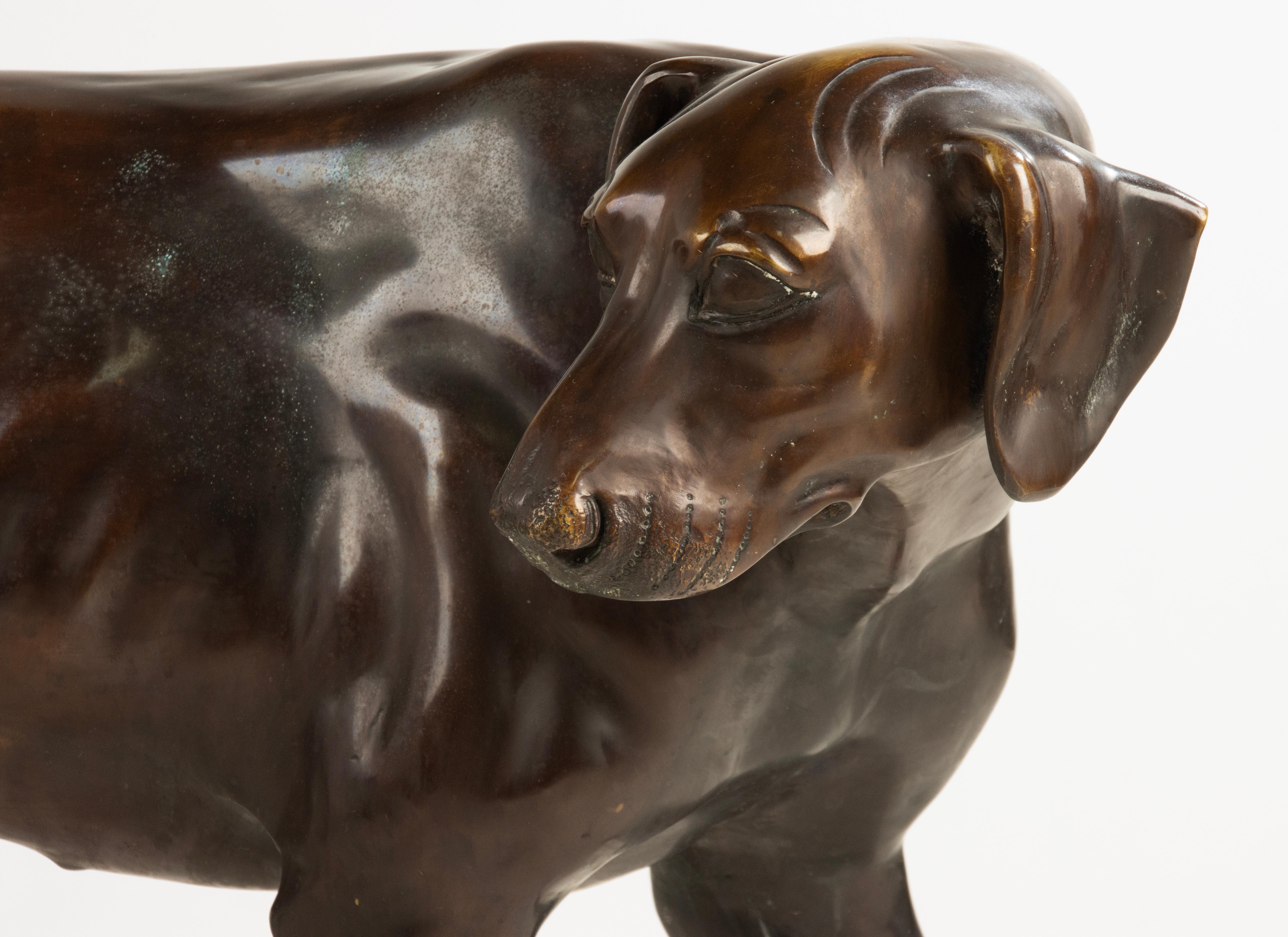 A Pair Life-Size Bronze Dog Statues - Nishan Toor 8