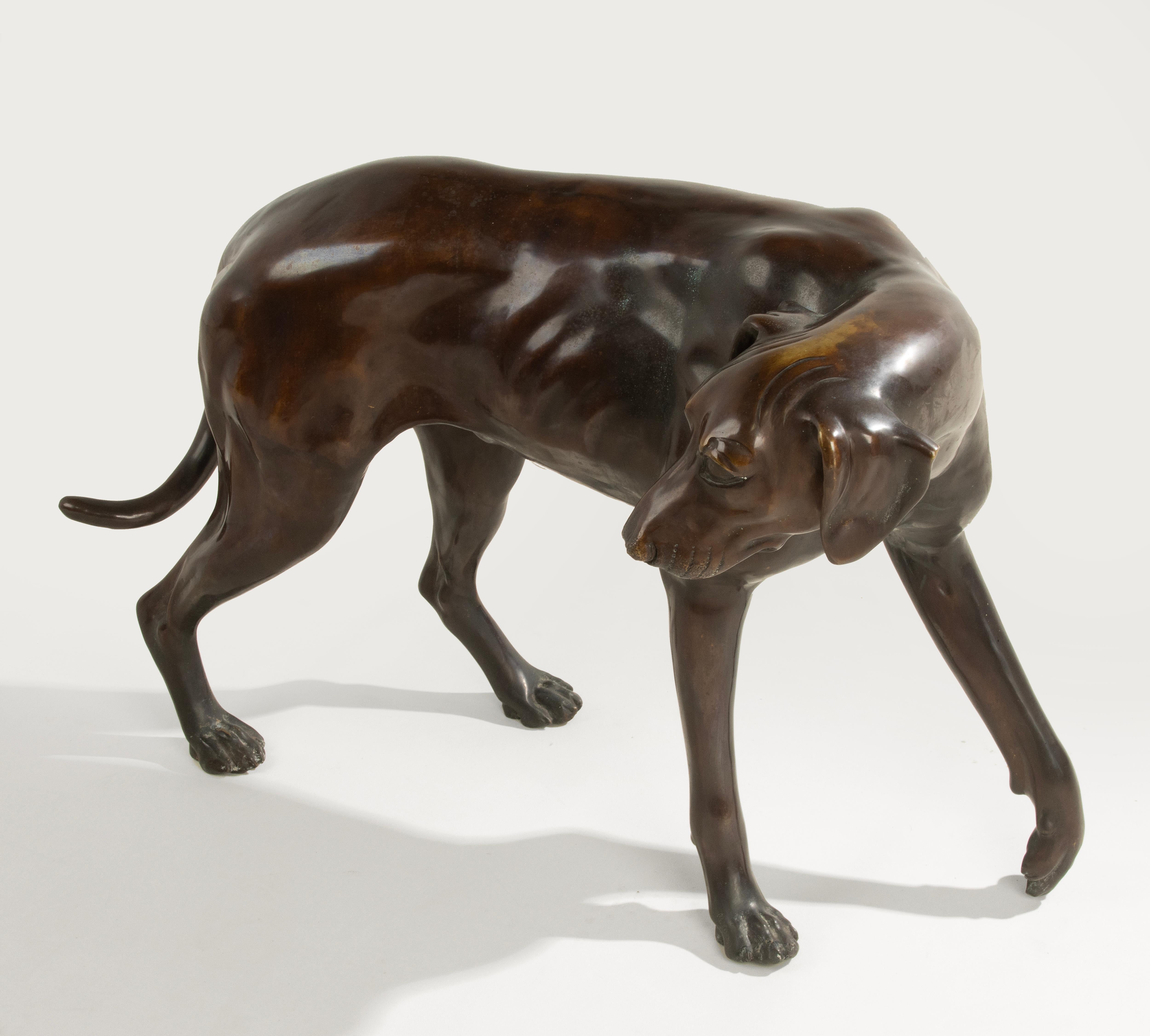 A Pair Life-Size Bronze Dog Statues - Nishan Toor 11