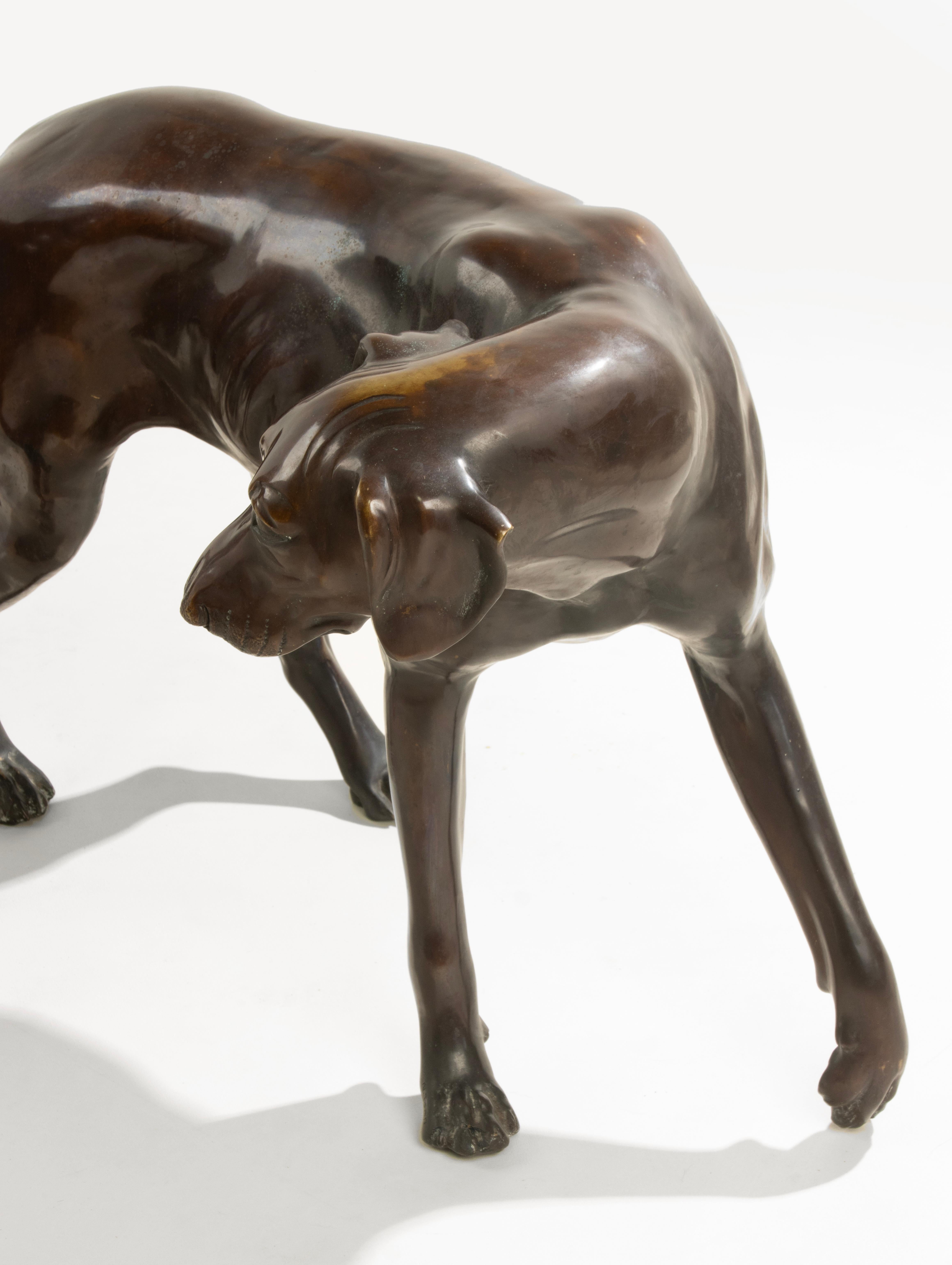 A Pair Life-Size Bronze Dog Statues - Nishan Toor 12
