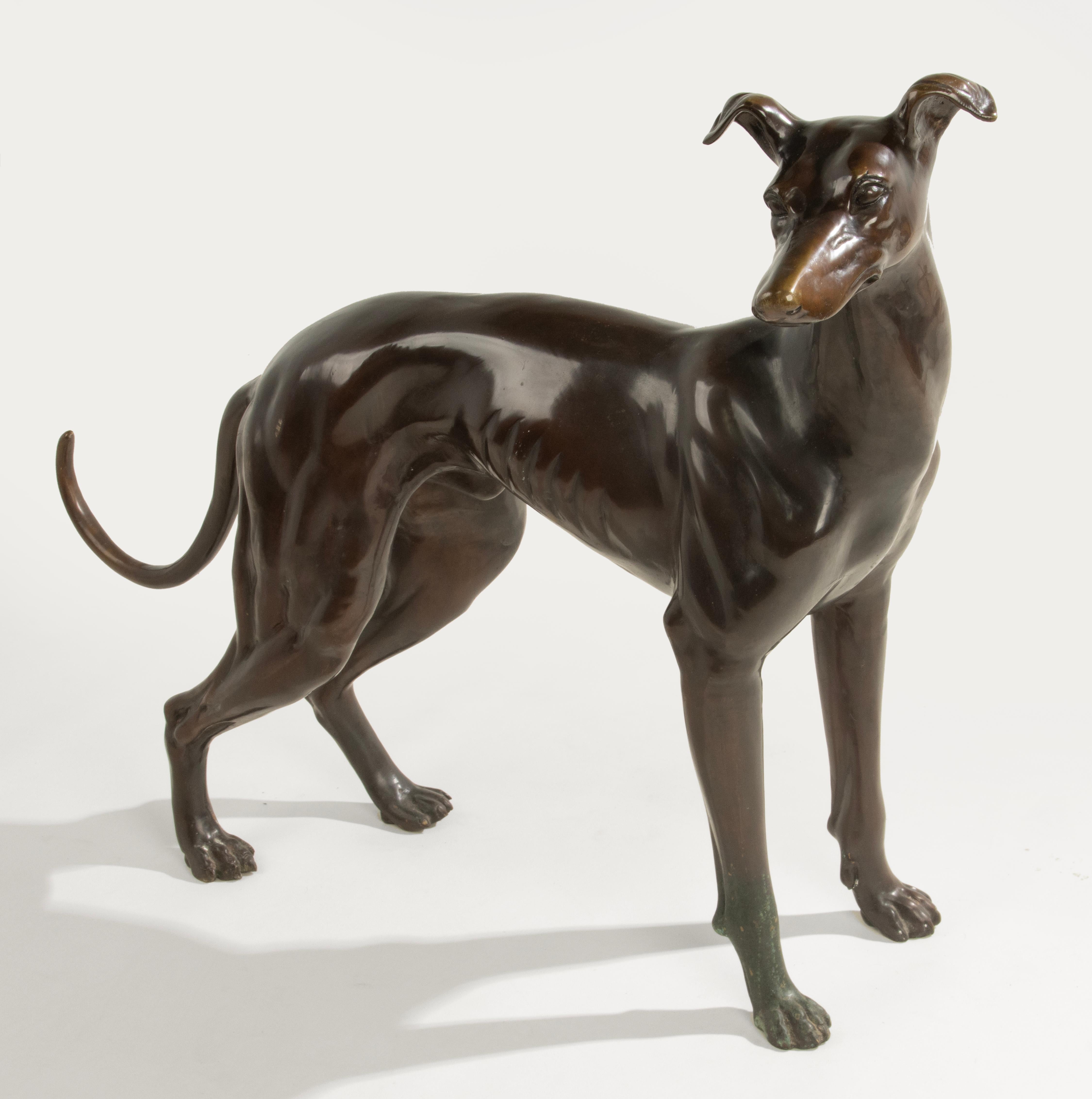 A Pair Life-Size Bronze Dog Statues - Nishan Toor 1