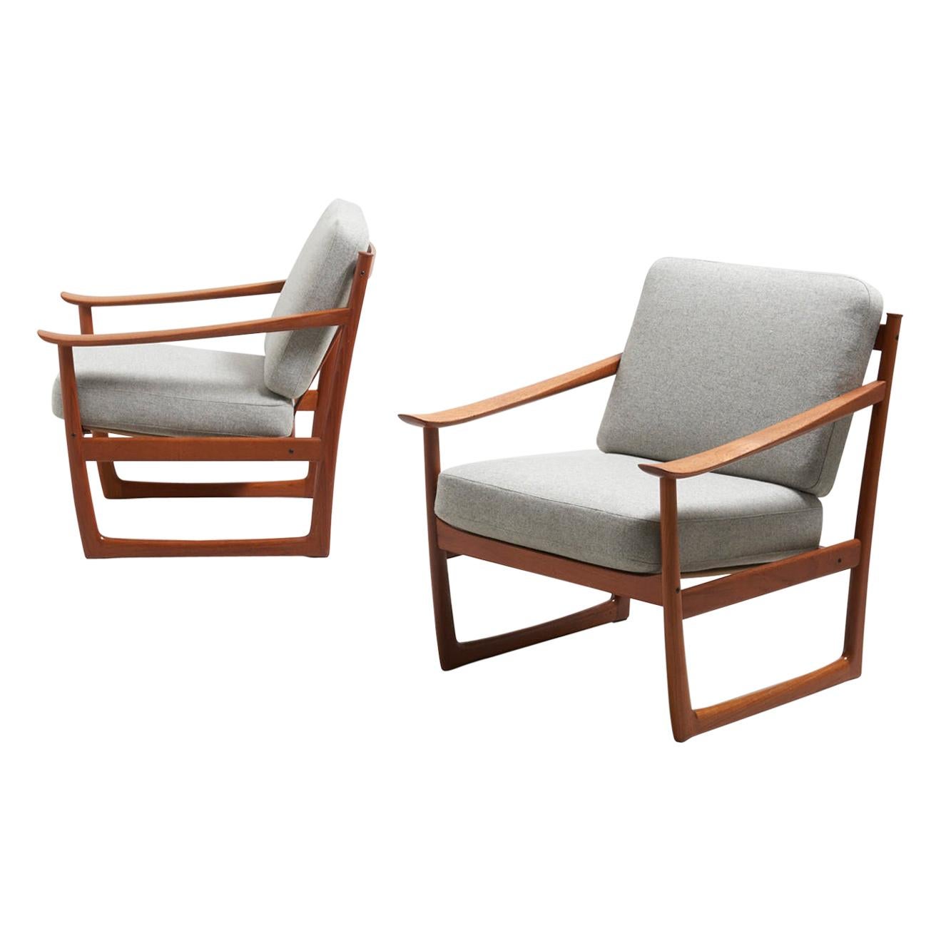 Pair of Lounge Chairs by Peter Hvidt & Orla Mølgaard-Nielsen