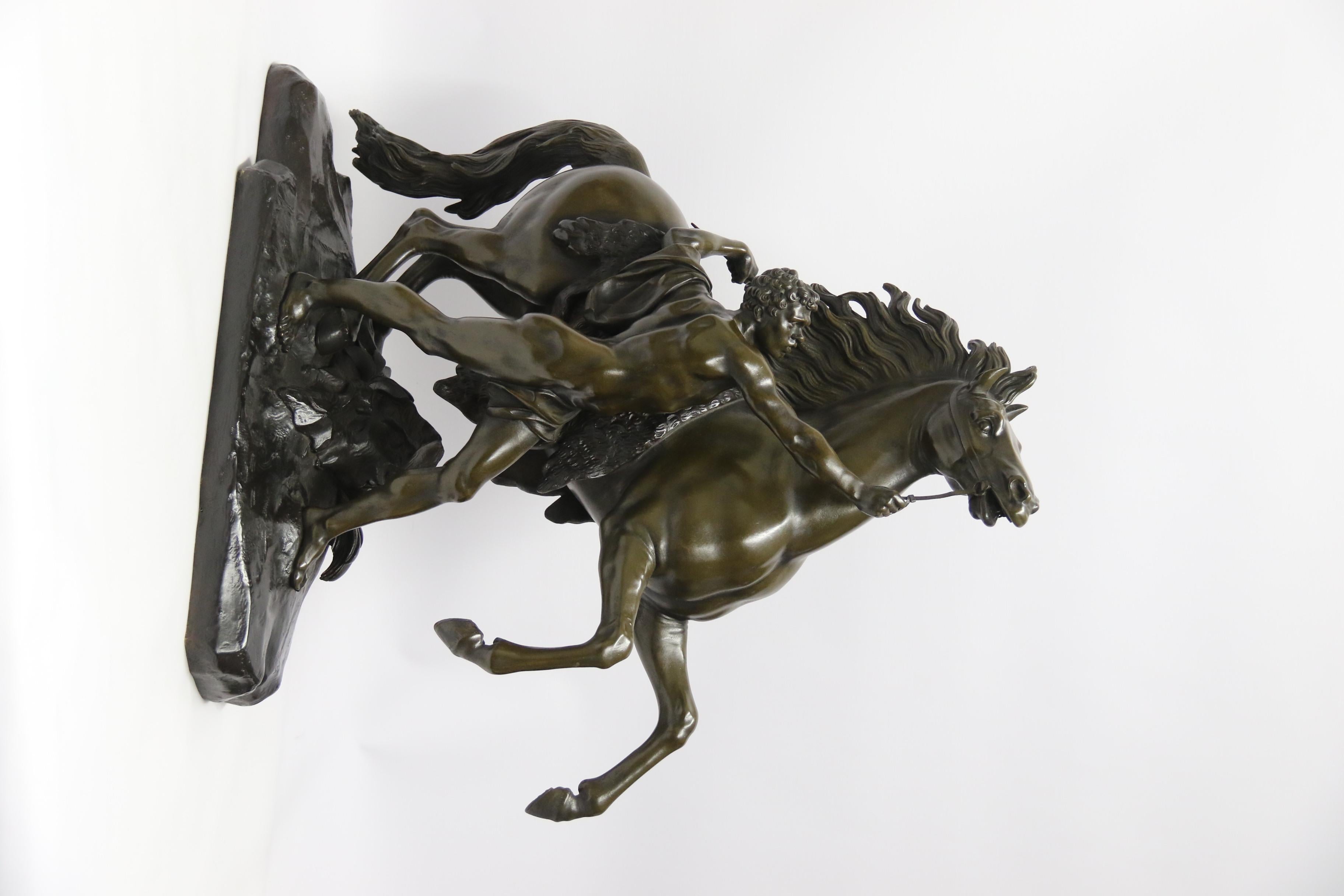 Pair of Marly Horses, Cast Bronze, French, Large Scale, circa 1880 3