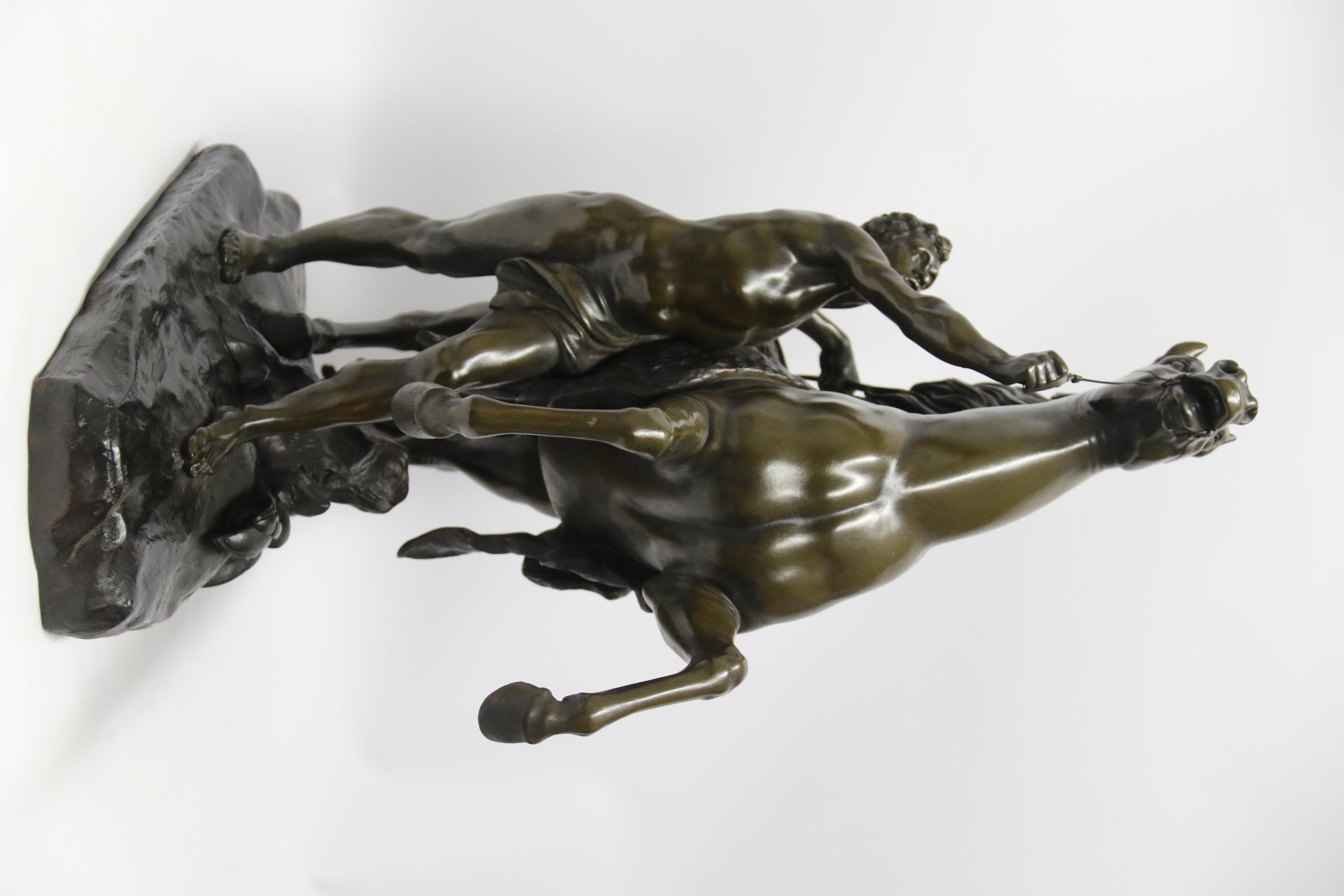 Pair of Marly Horses, Cast Bronze, French, Large Scale, circa 1880 4