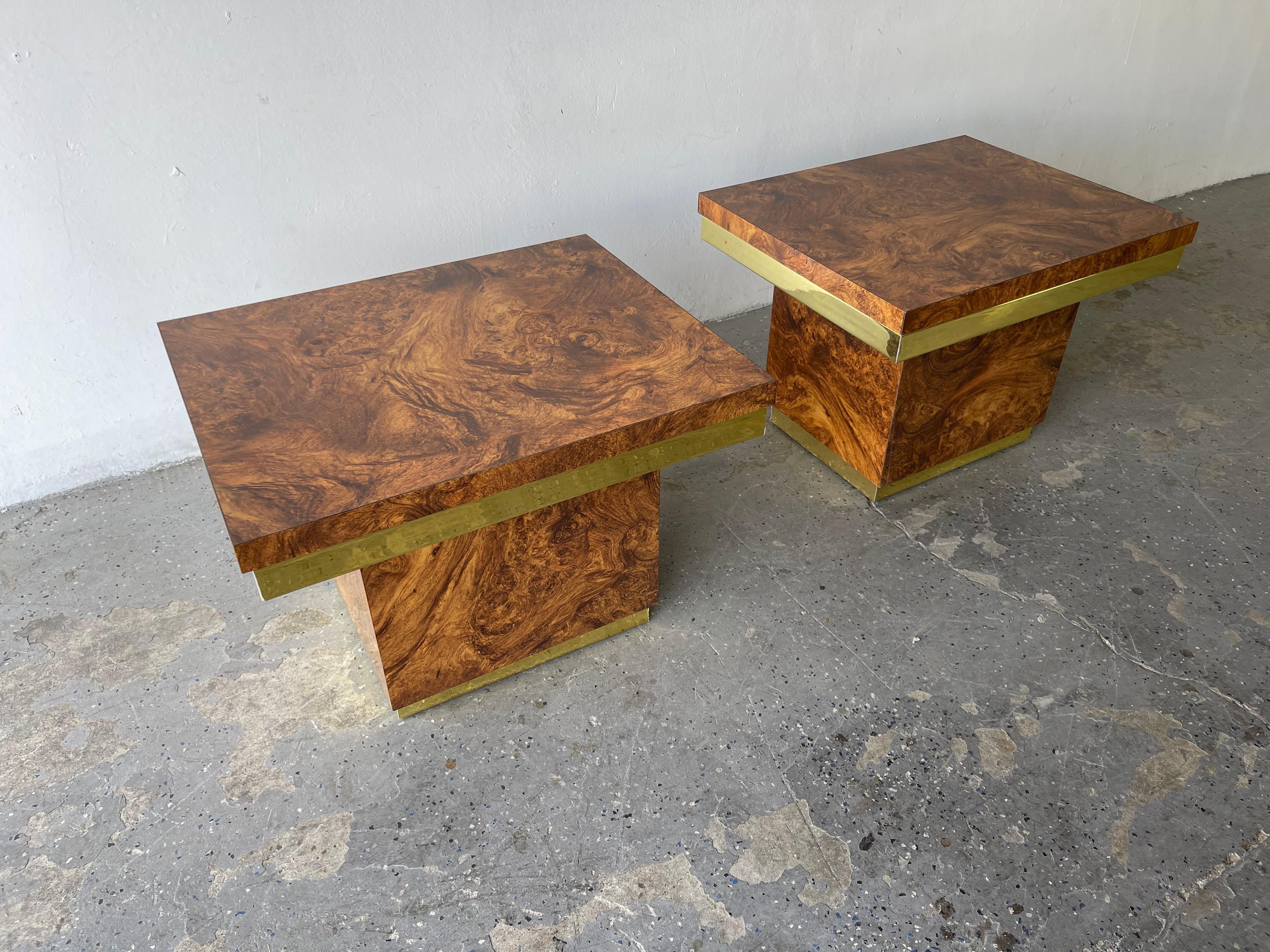 burl wood end table