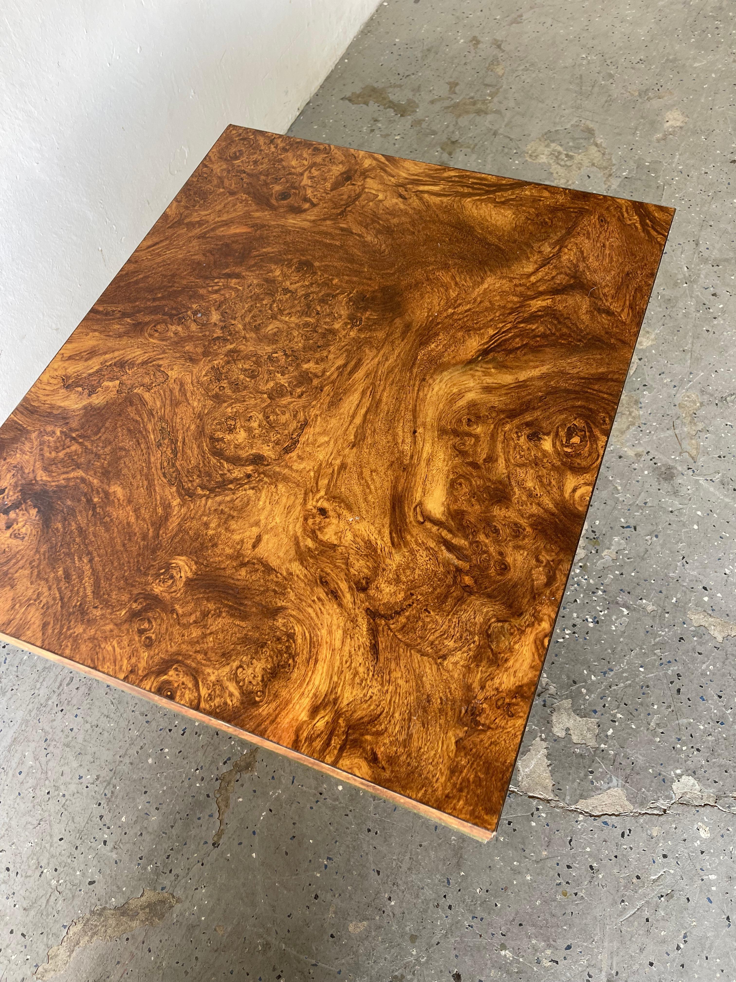 vintage burl wood side table