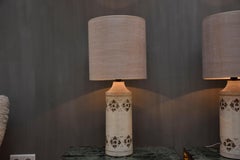 A pair mid-century ceramic table lamps by Bitossi for Bergboms (free US wiring!)