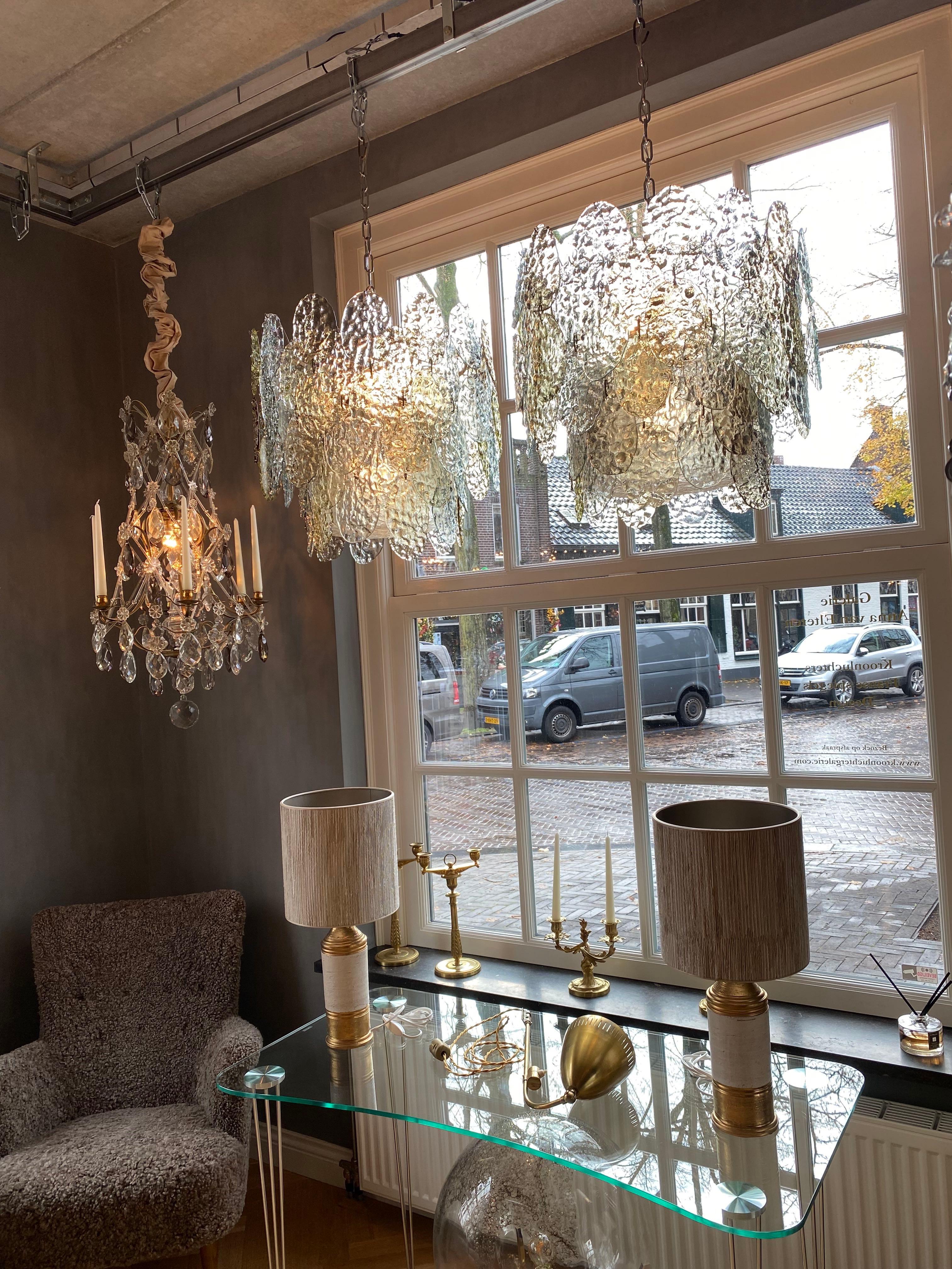 Coppia di lampadari di Murano della metà del secolo scorso di Vistosi in vendita 2