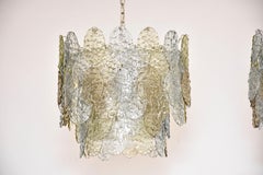 A pair mid-century Murano chandeliers by Vistosi