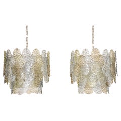 A pair mid-century Murano chandeliers by Vistosi