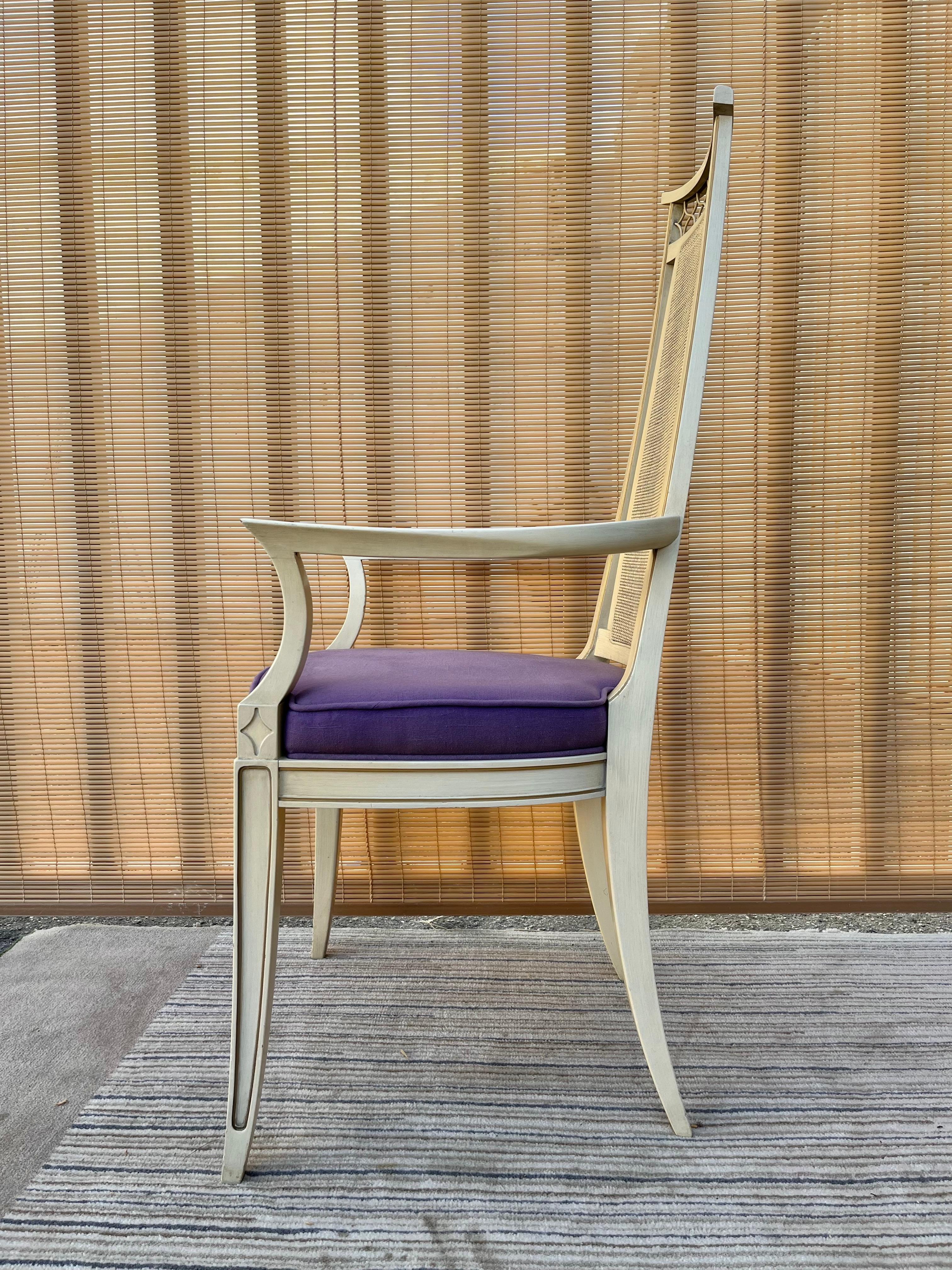 Pair Mid-Century of Modern Arm Dining Chairs by Dixon Powdermaker.  For Sale 2
