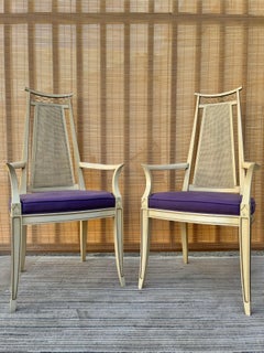 Pair Mid-Century of Modern Arm Dining Chairs by Dixon Powdermaker.