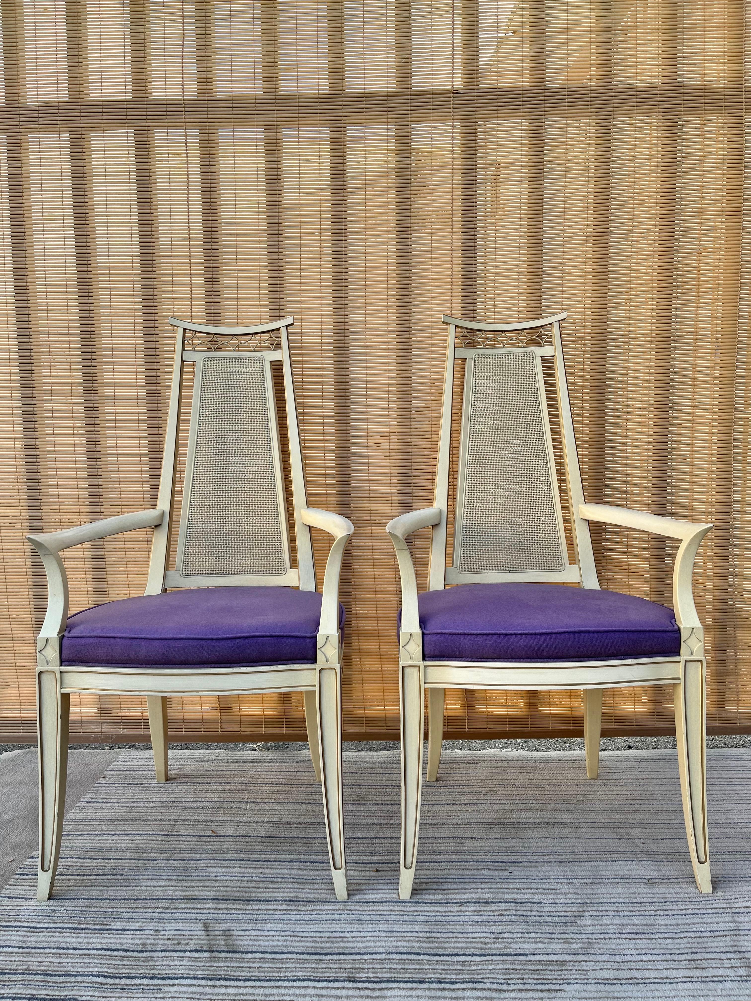 Mid-Century Modern Pair Mid-Century of Modern Arm Dining Chairs by Dixon Powdermaker.  For Sale