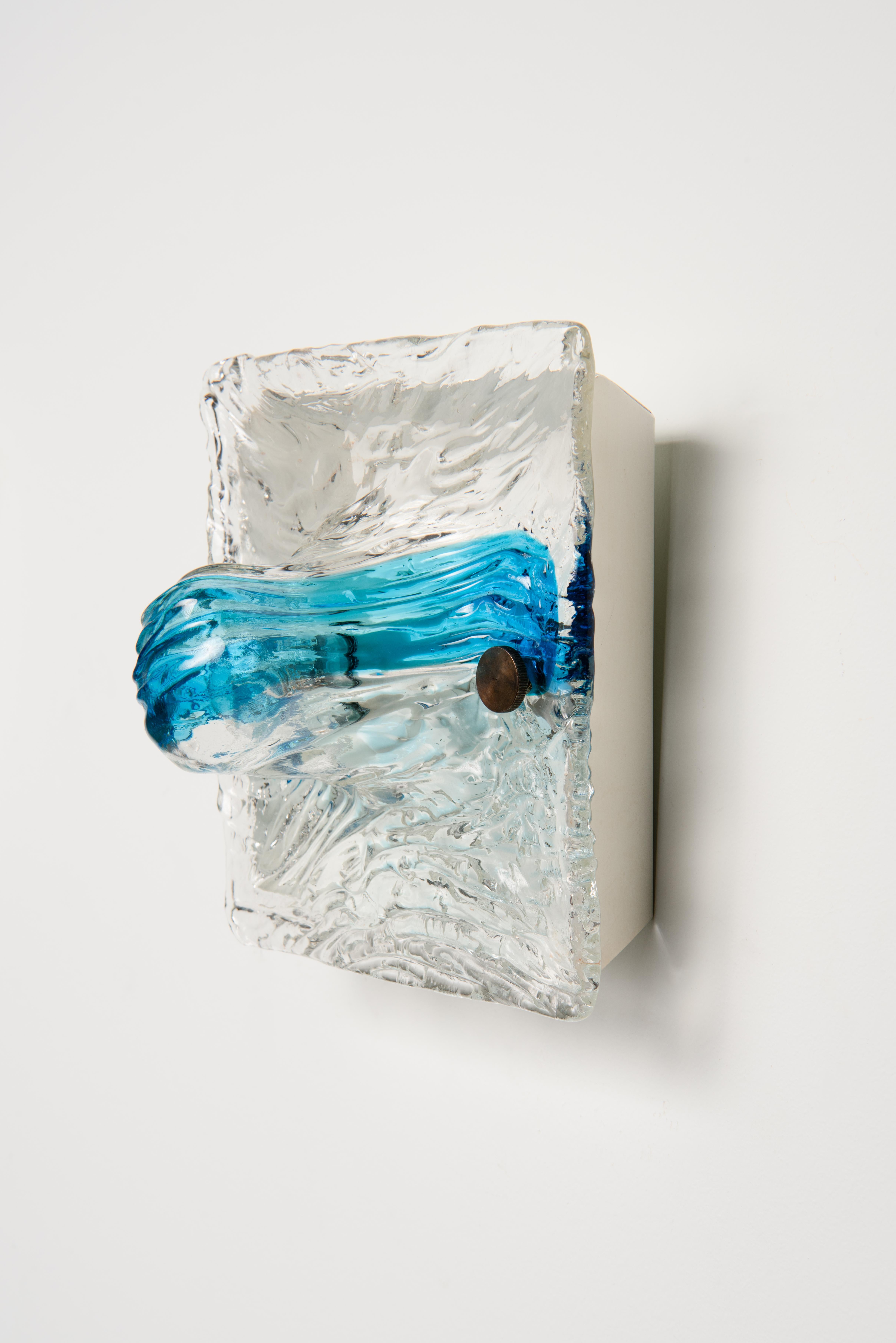 Un par de lámparas de pared de Murano - Venini - Toni Zuccheri siglo XX en venta