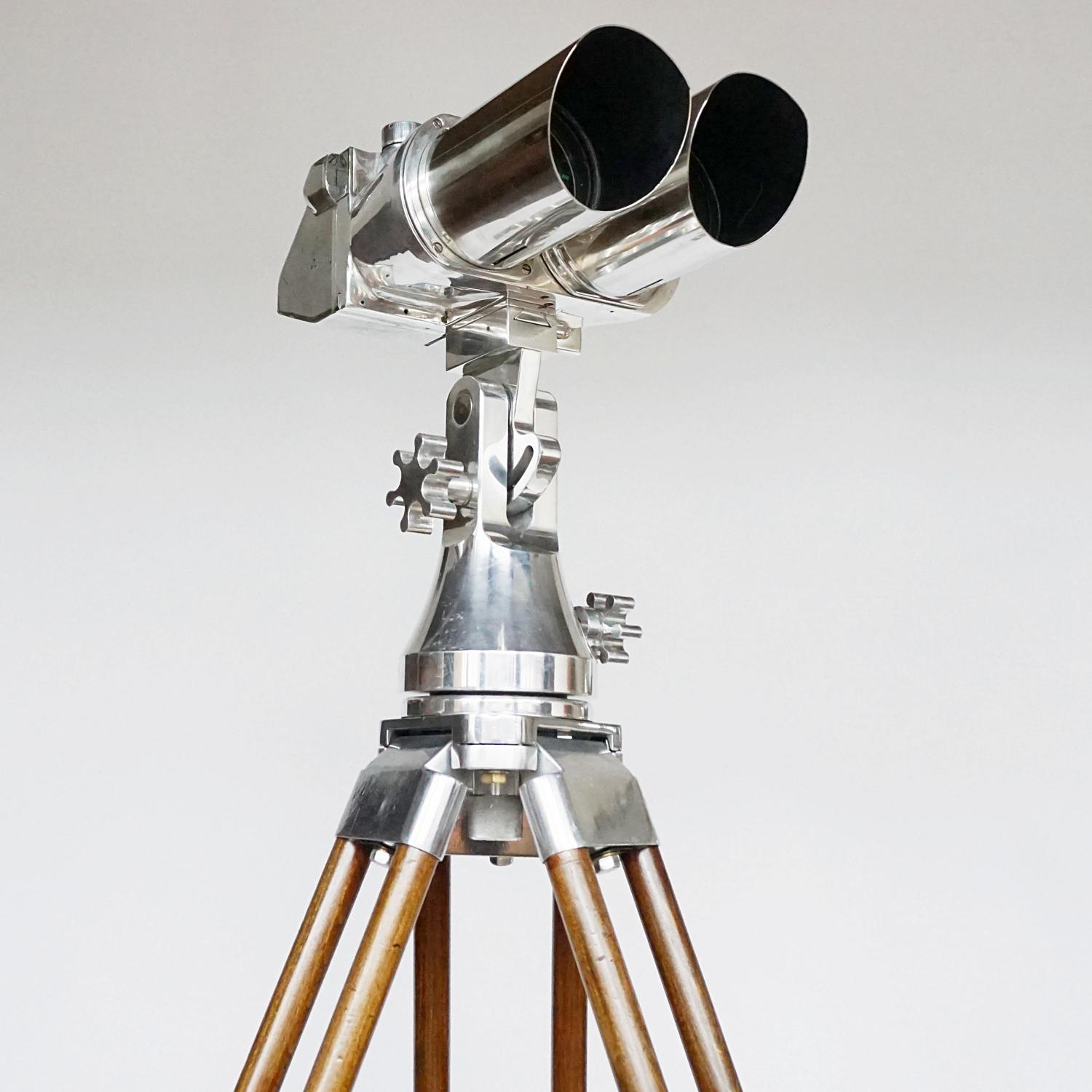 Pair of WW11 Observation Binoculars Designed by Emil Busch, circa 1940 11