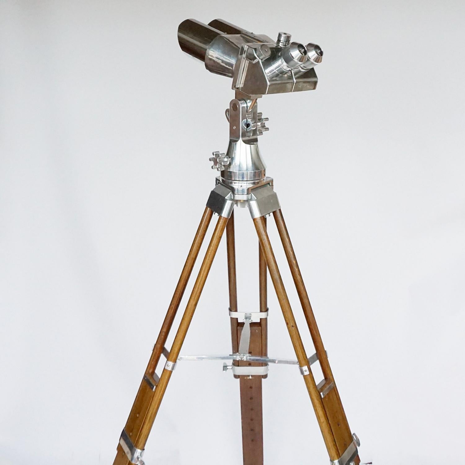 German Pair of WW11 Observation Binoculars Designed by Emil Busch, circa 1940