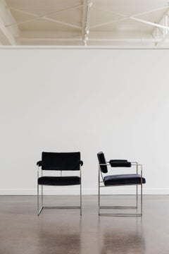 A Pair of 1188 'Thin Line' Armchairs by Milo Baughman