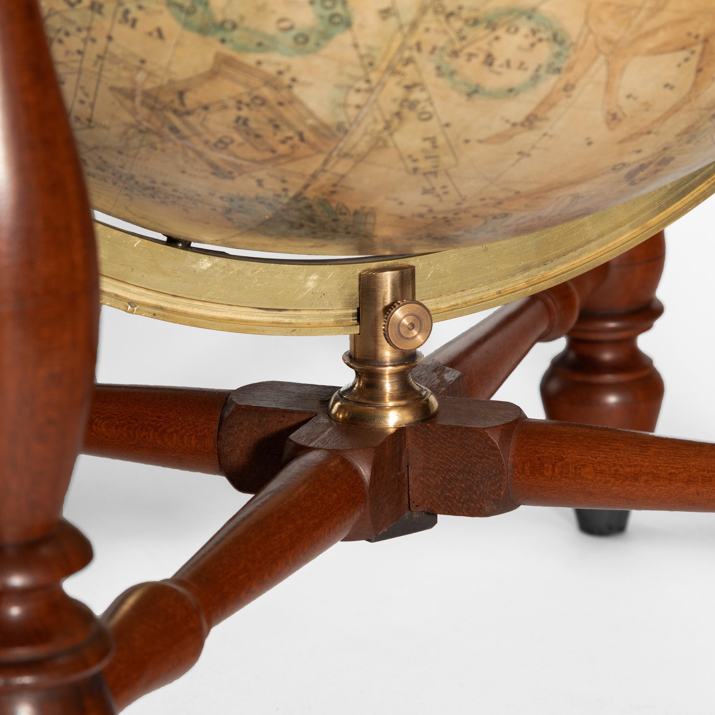 Pair of Table Globes by Josiah Loring, Dated 1844 and 1841 For Sale 2