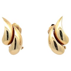 A pair of 14k yellow gold ear clips by Tiffany & Co.
