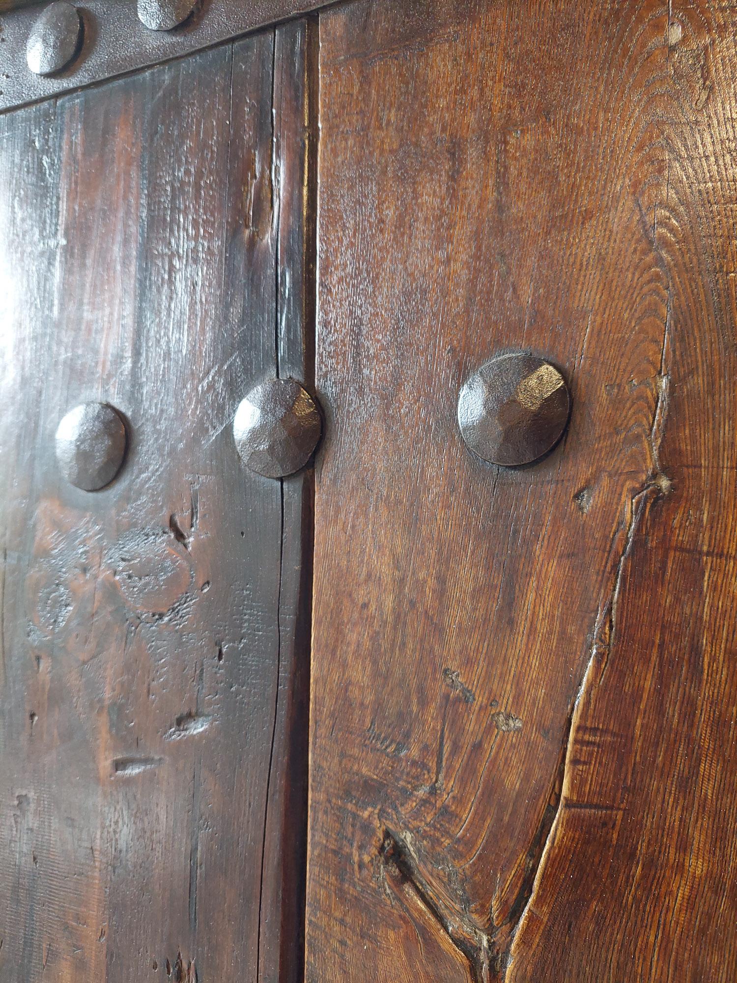 Pair of 17th Century Spanish Cortijo Wooden Doors with Door Frame 1