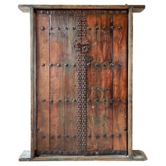 Pair of 17th Century Spanish Cortijo Wooden Doors with Door Frame