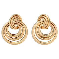 A Pair of 18 Carat Gold Cartier Circle Earrings