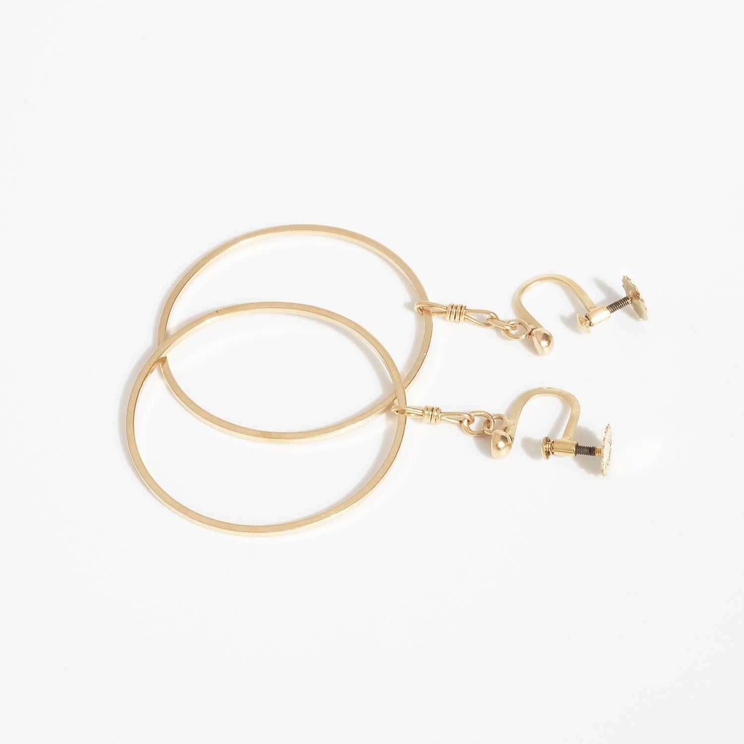 Pair of 18 K Gold Earrings Made in 1956, Swedish 3