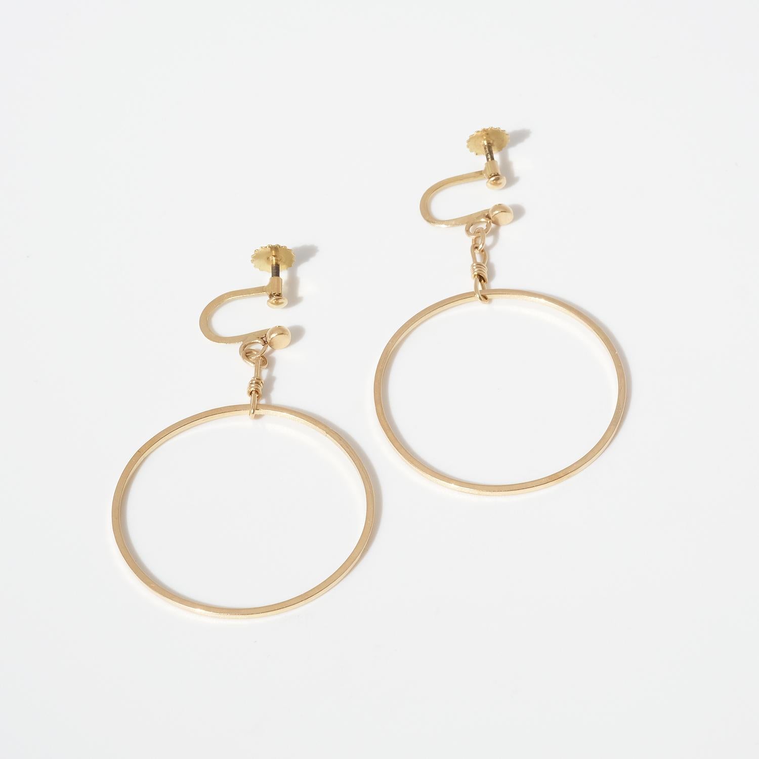 Pair of 18 K Gold Earrings Made in 1956, Swedish 4