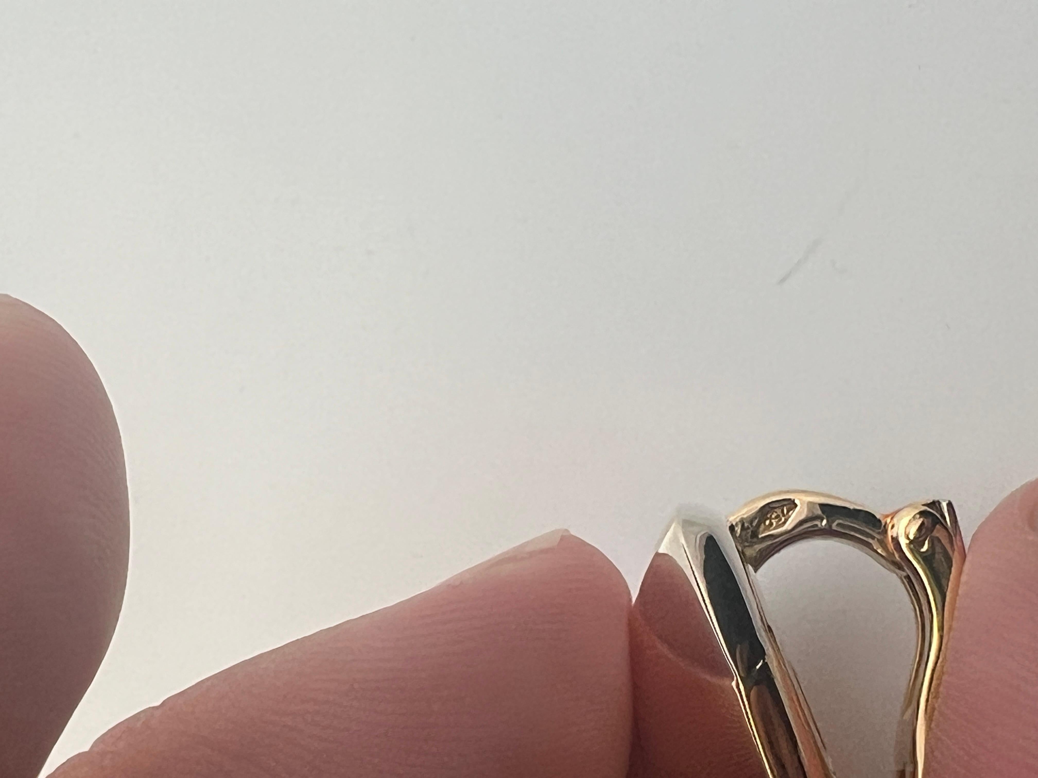 A pair of 18k white and yellow gold 