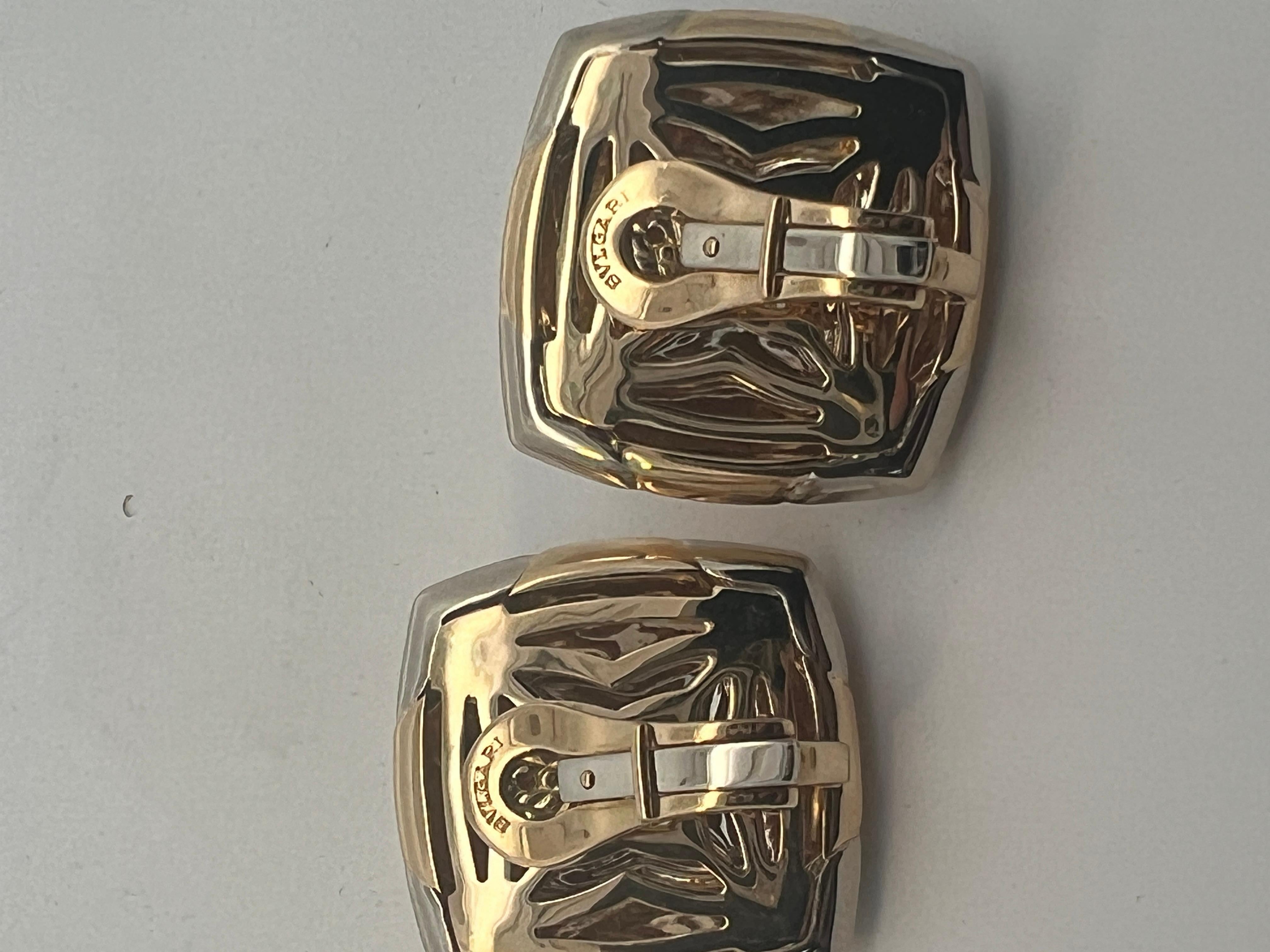 A pair of 18k white and yellow gold 