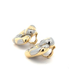 A pair of 18k yellow gold and "Acier" ear clips by Marina B.