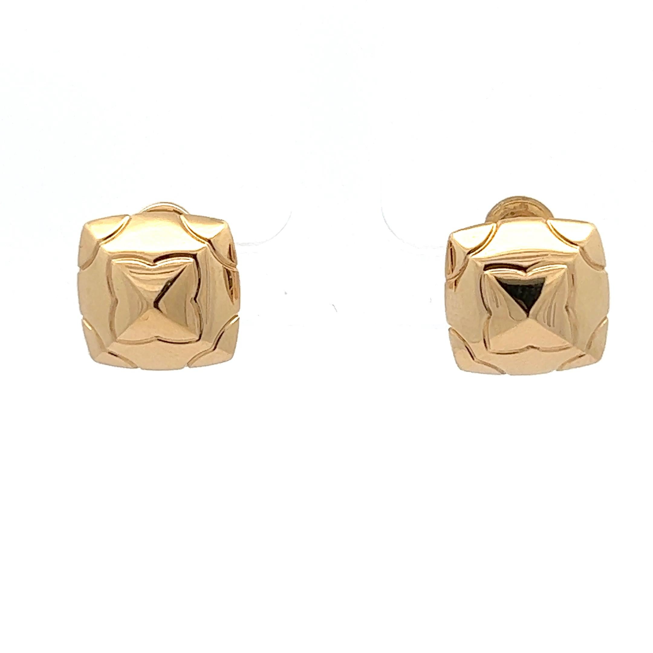 A pair of 18k yellow gold 