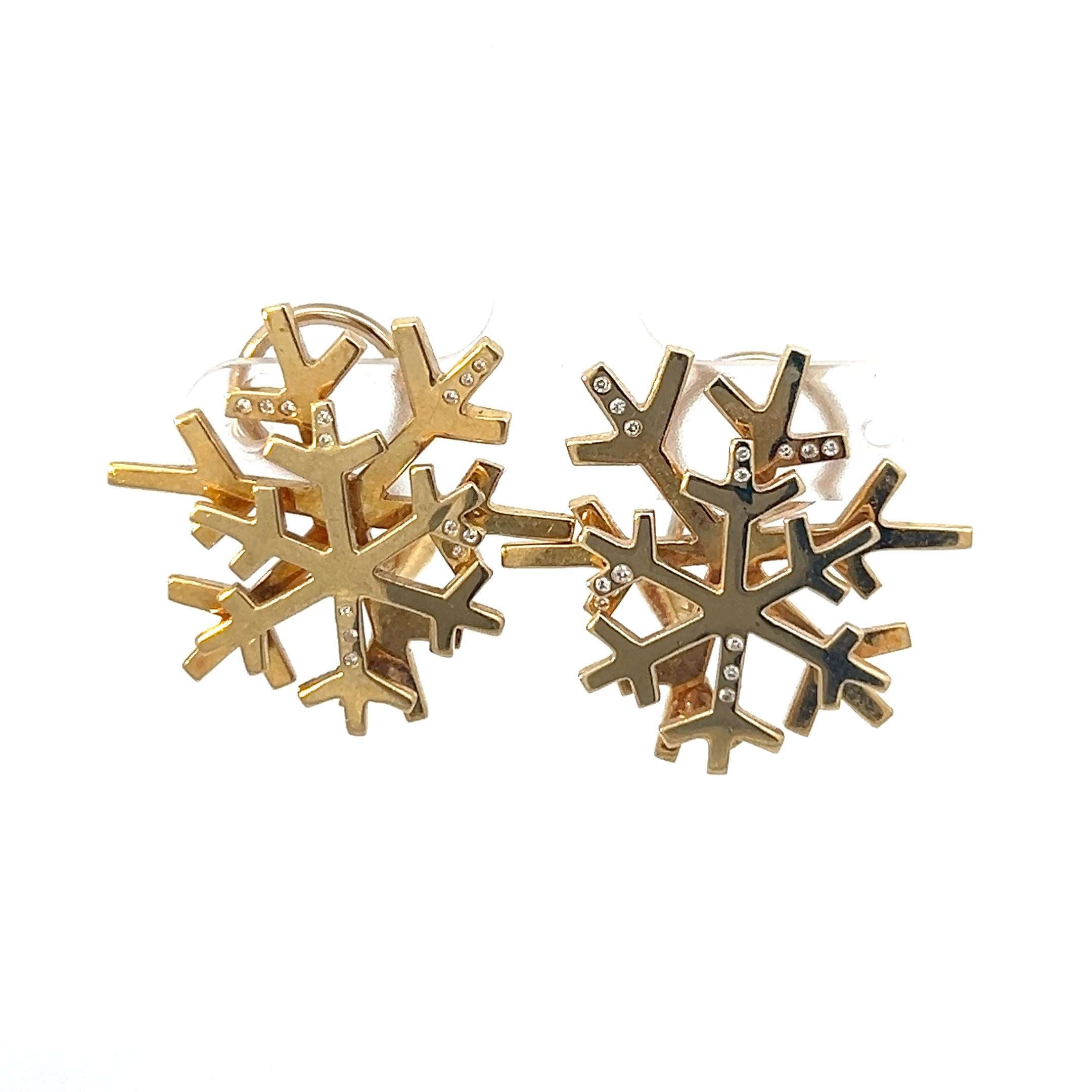 Ein Paar Ohrclips aus 18 Karat Gelbgold und Diamanten 