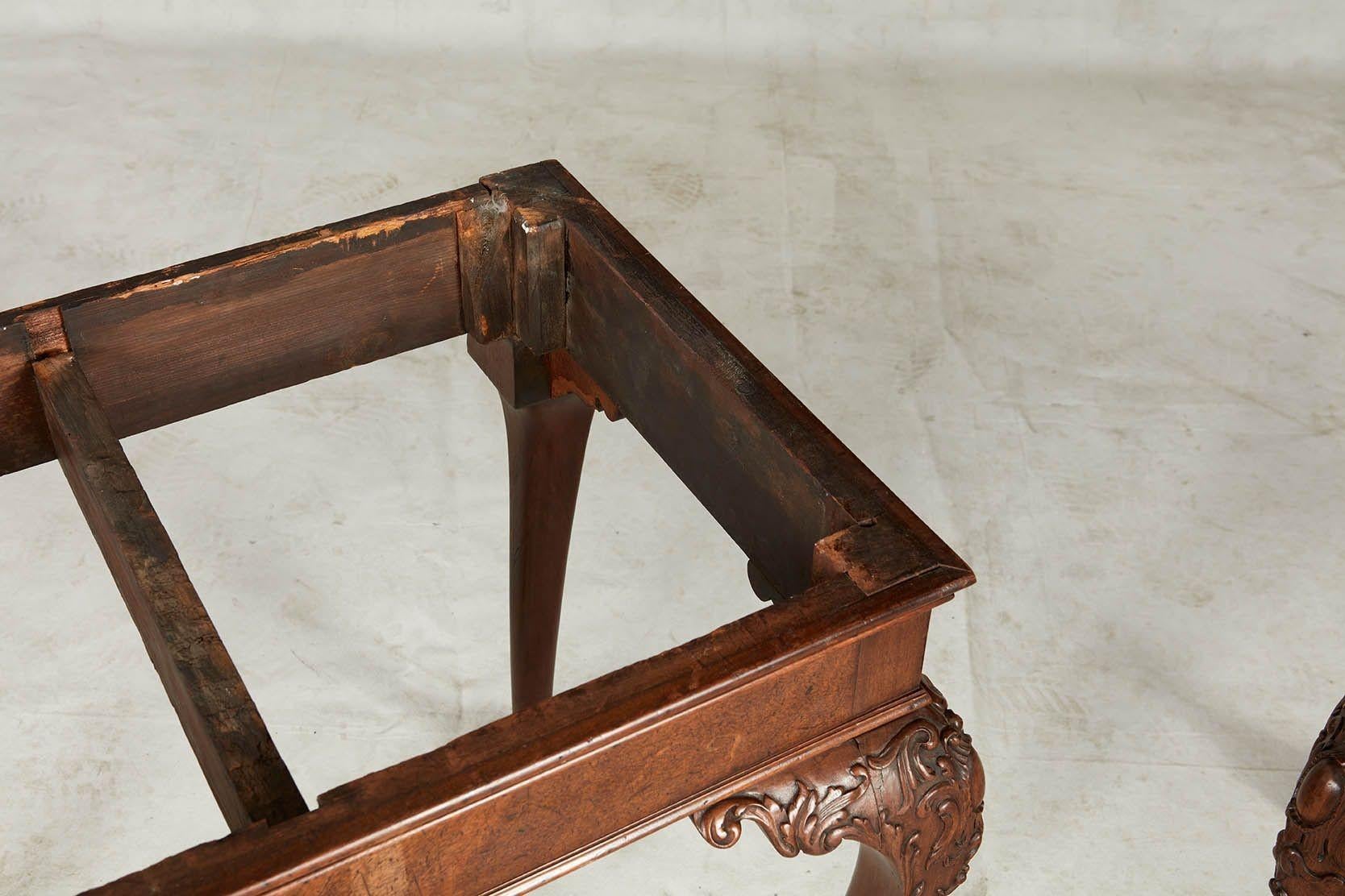 A Pair of 18th c. George II Marble Top Consoles For Sale 7