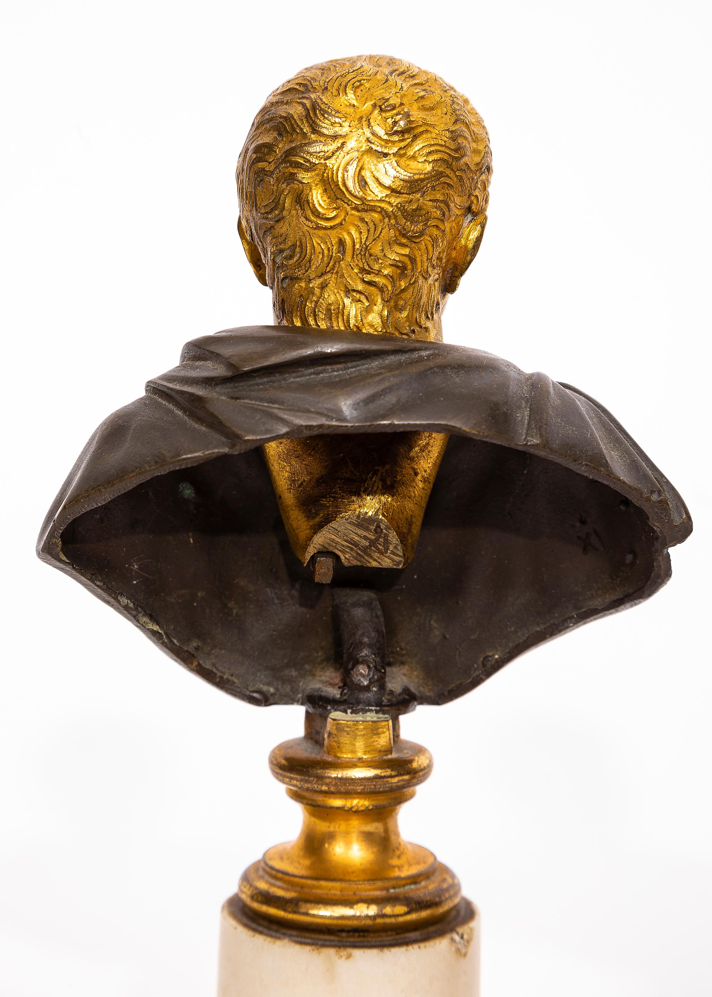 Bronzo Coppia di busti degli imperatori Domiziano e Nerva del 18° C. in vendita