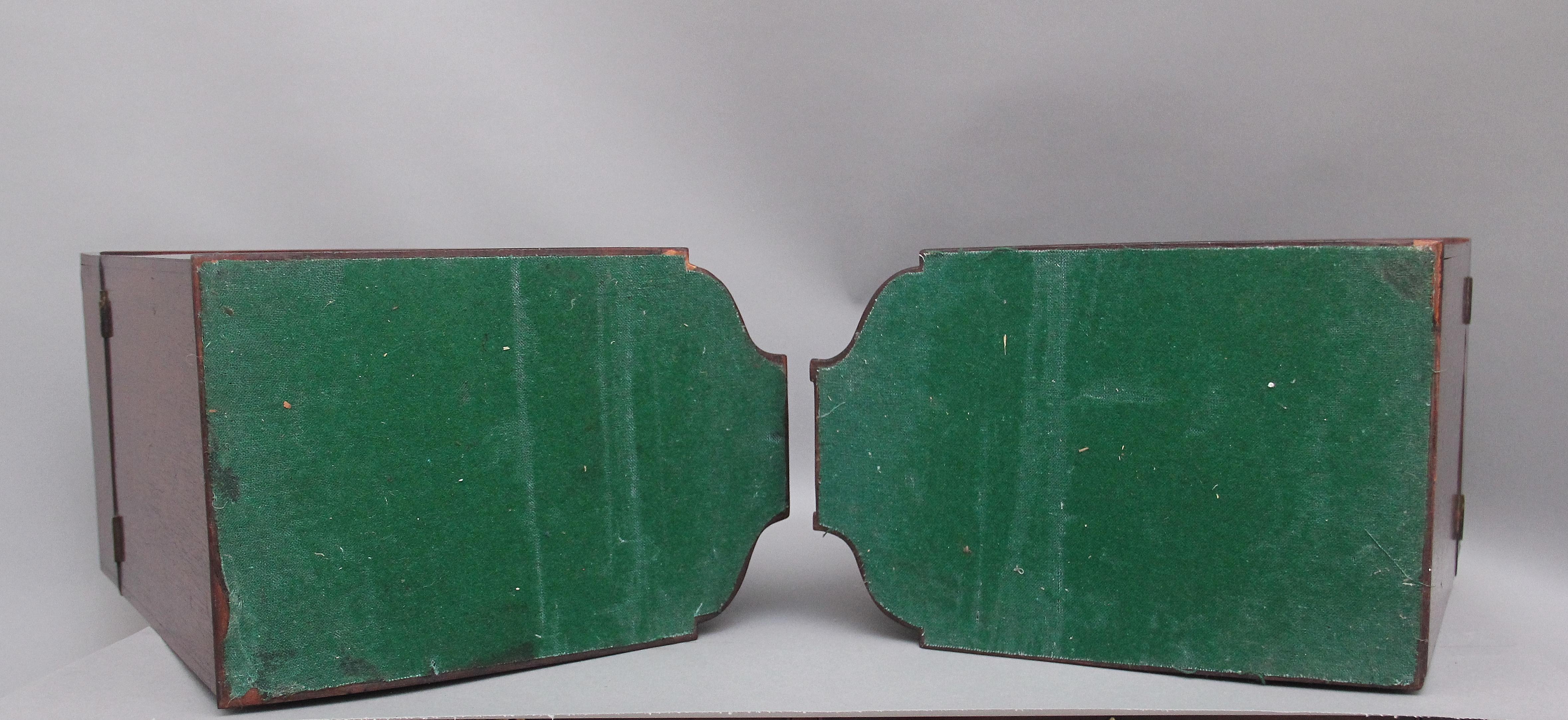 Pair of 18th Century Antique Mahogany Knife Boxes 6